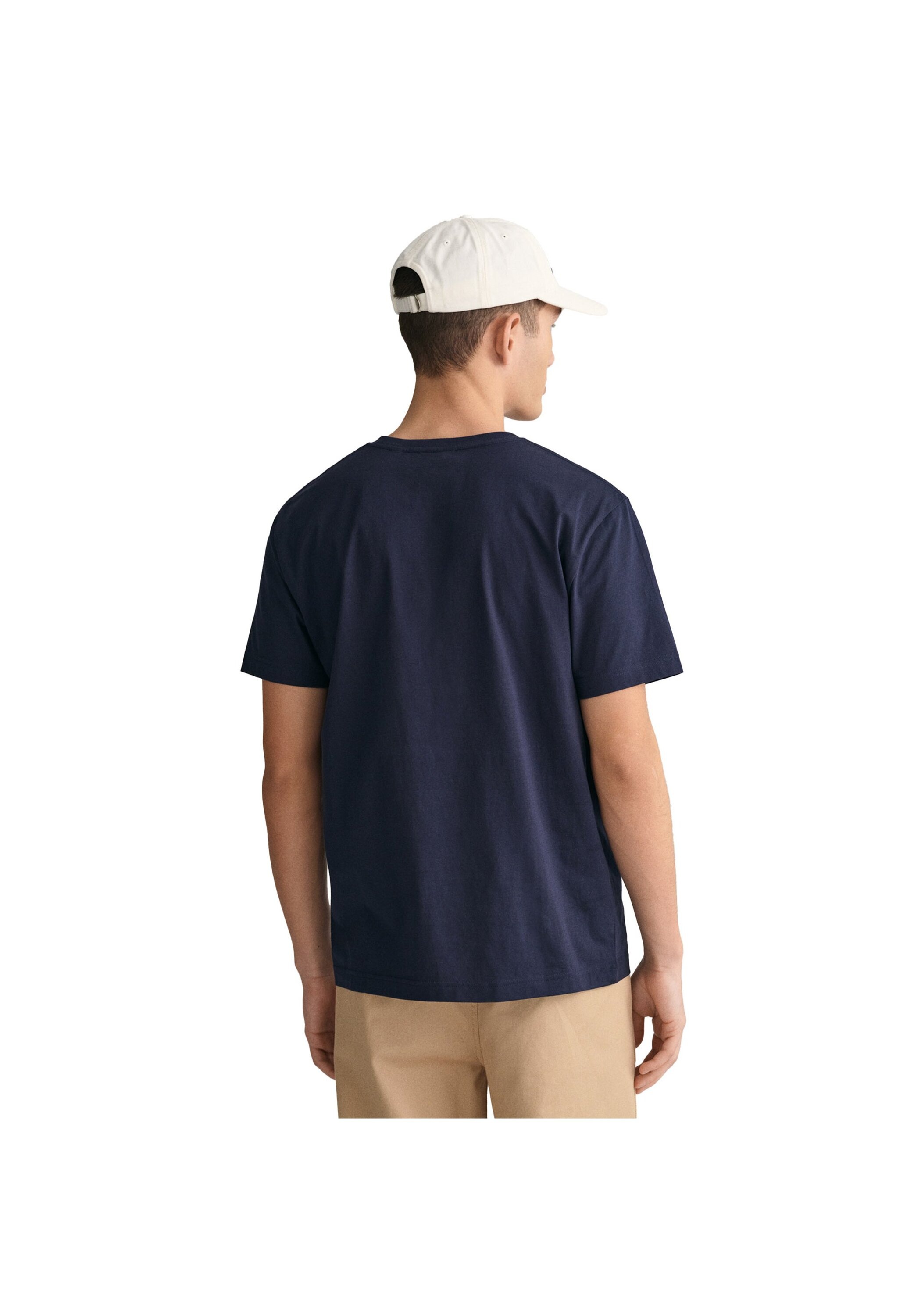GANT Regular Fit Shield T-Shirt Herr, EVENING BLUE, M 6