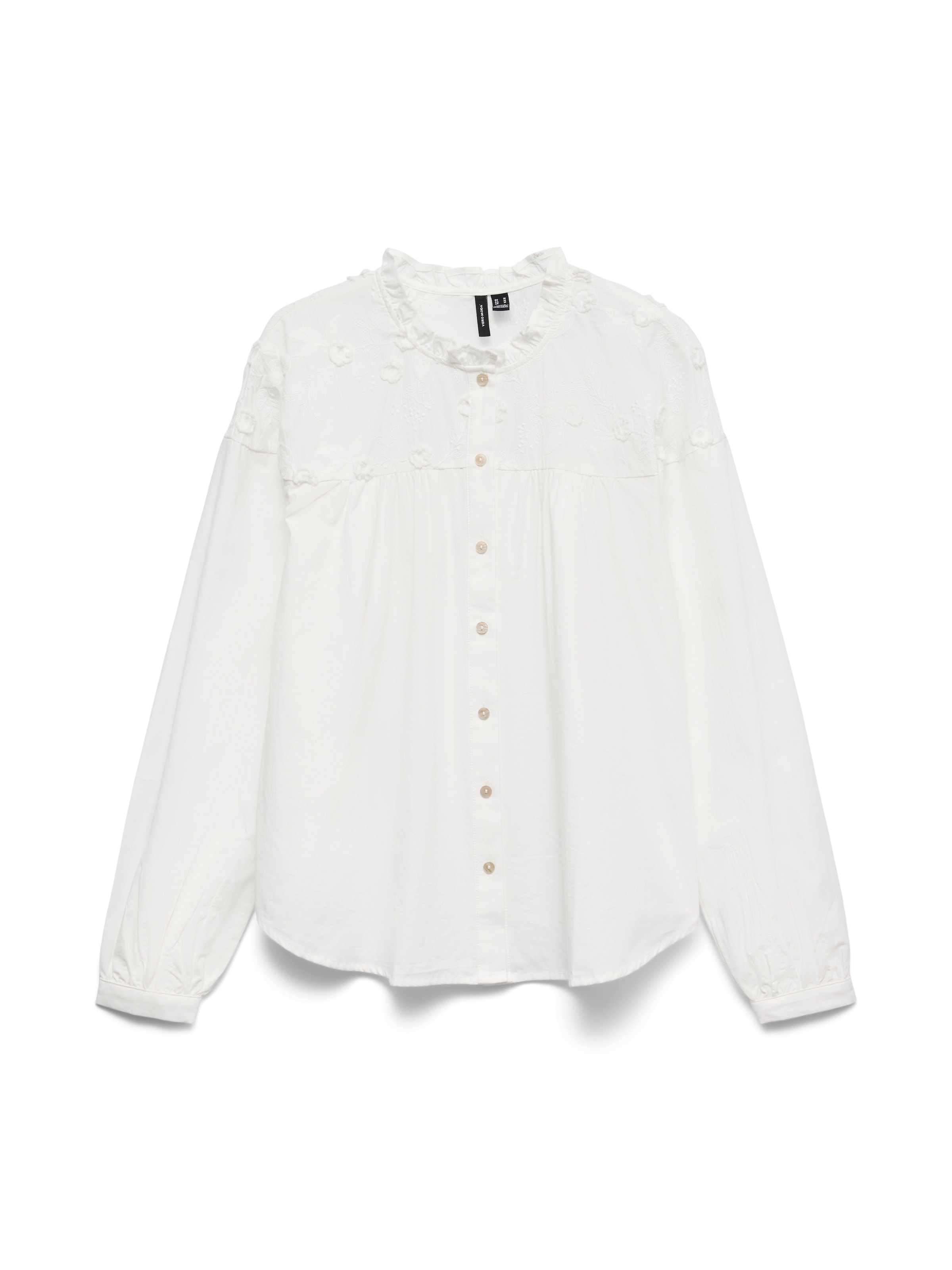 Vero Moda Langarmbluse »VMTUESDAY L/S DETAIL TOP WVN« Baumwolle