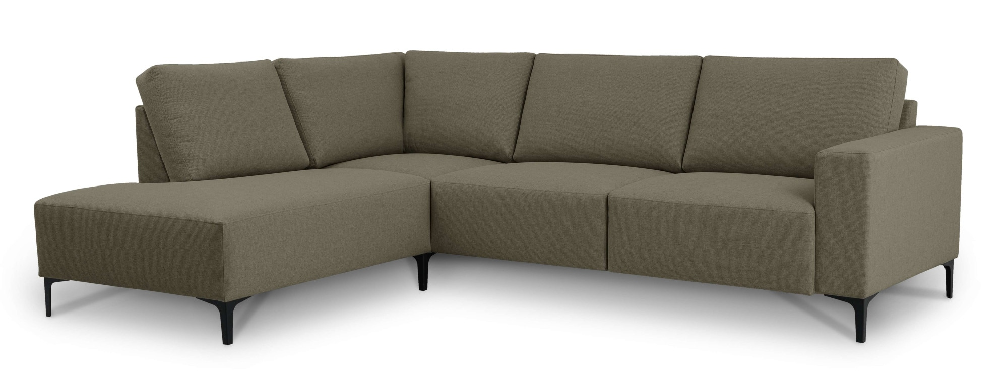 Home affaire Ecksofa »Tournon, L-Form, Breite 256 cm, Webstoff, Chenille«, Designsofa im nordischen Stil, Wellenunterfederung, Metallfüße