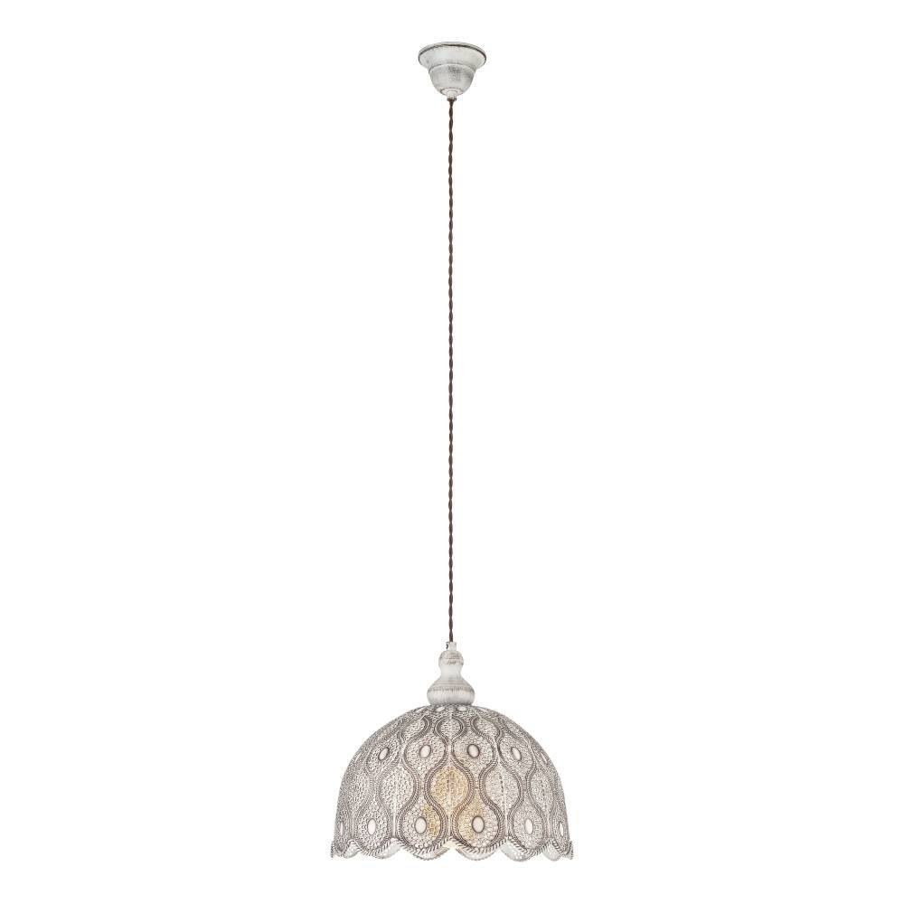 EGLO Hängeleuchte »TALBOT 2«, 1 flammig, Leuchtmittel E27 | ohne Leuchtmittel, Hängelampe Vintage, Stahl in Weiß-Antik, Esstischlampe, E27 Fassung
