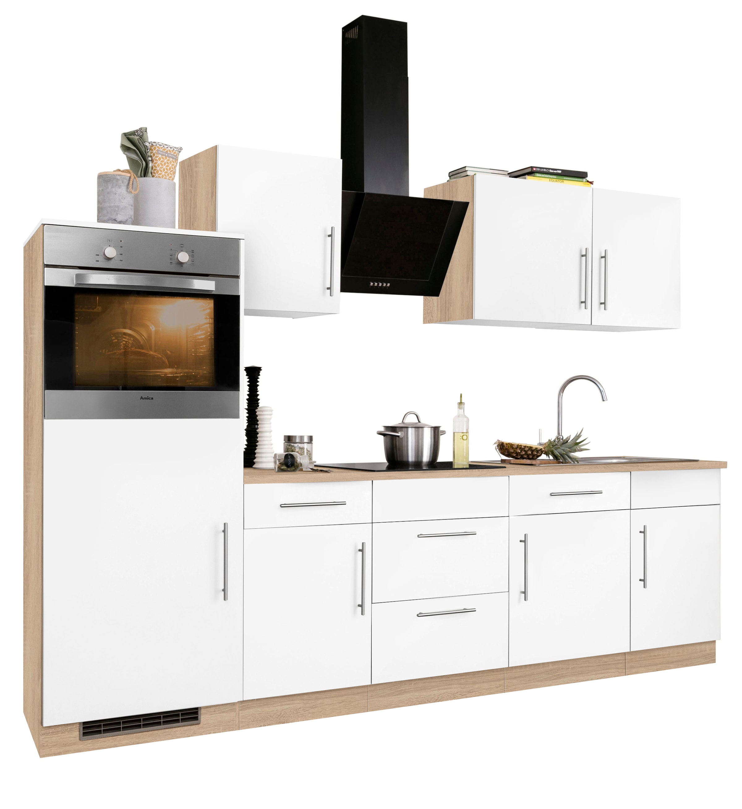 wiho Küchen Küchenzeile »Cali«, mit E-Geräten, Breite 280 cm kaufen | BAUR