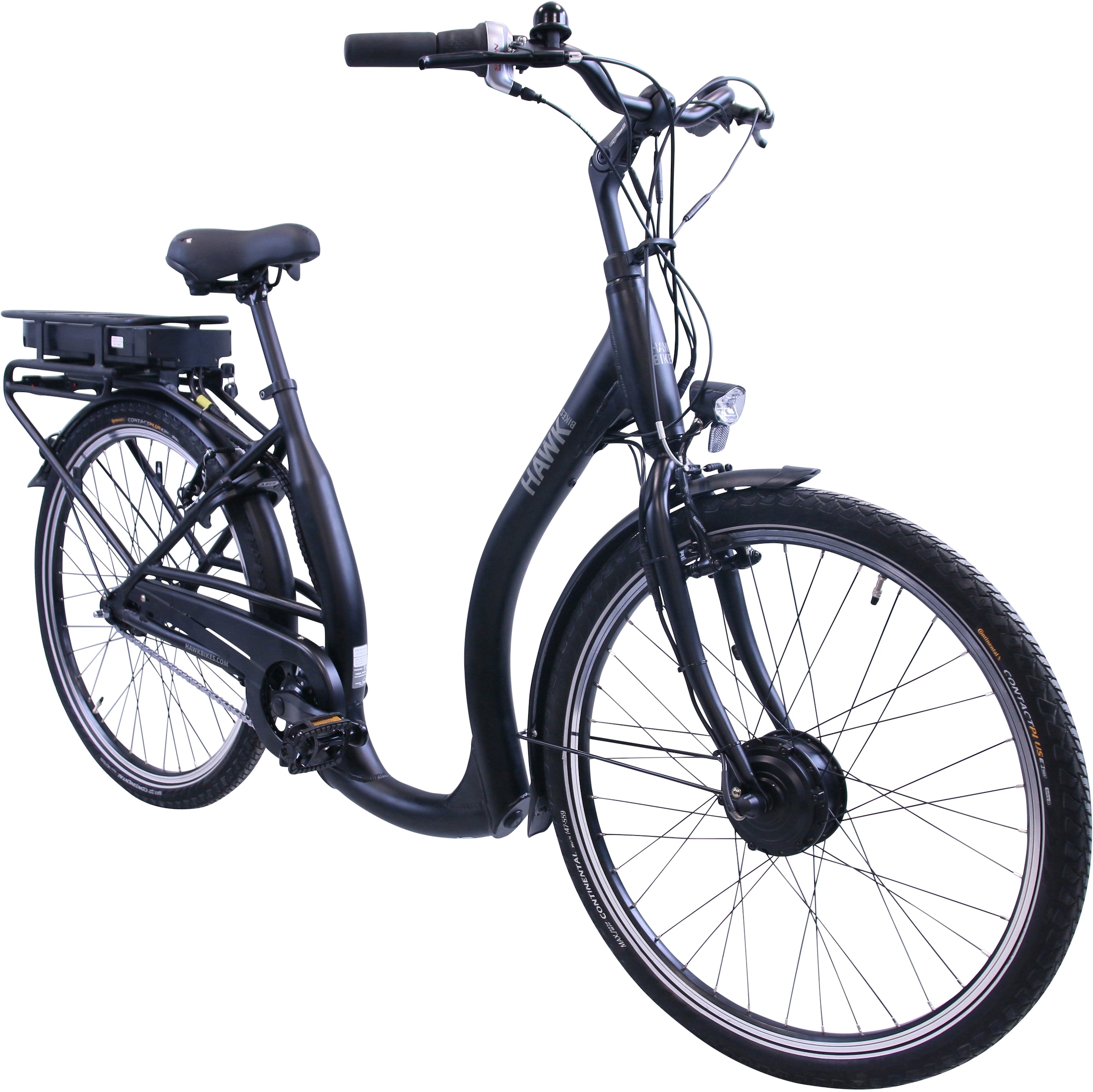 HAWK Bikes E-Bike »HAWK eCity Comfort«, 7 Gang, Shimano, Nexus 7-Gang, Frontmotor 250 W