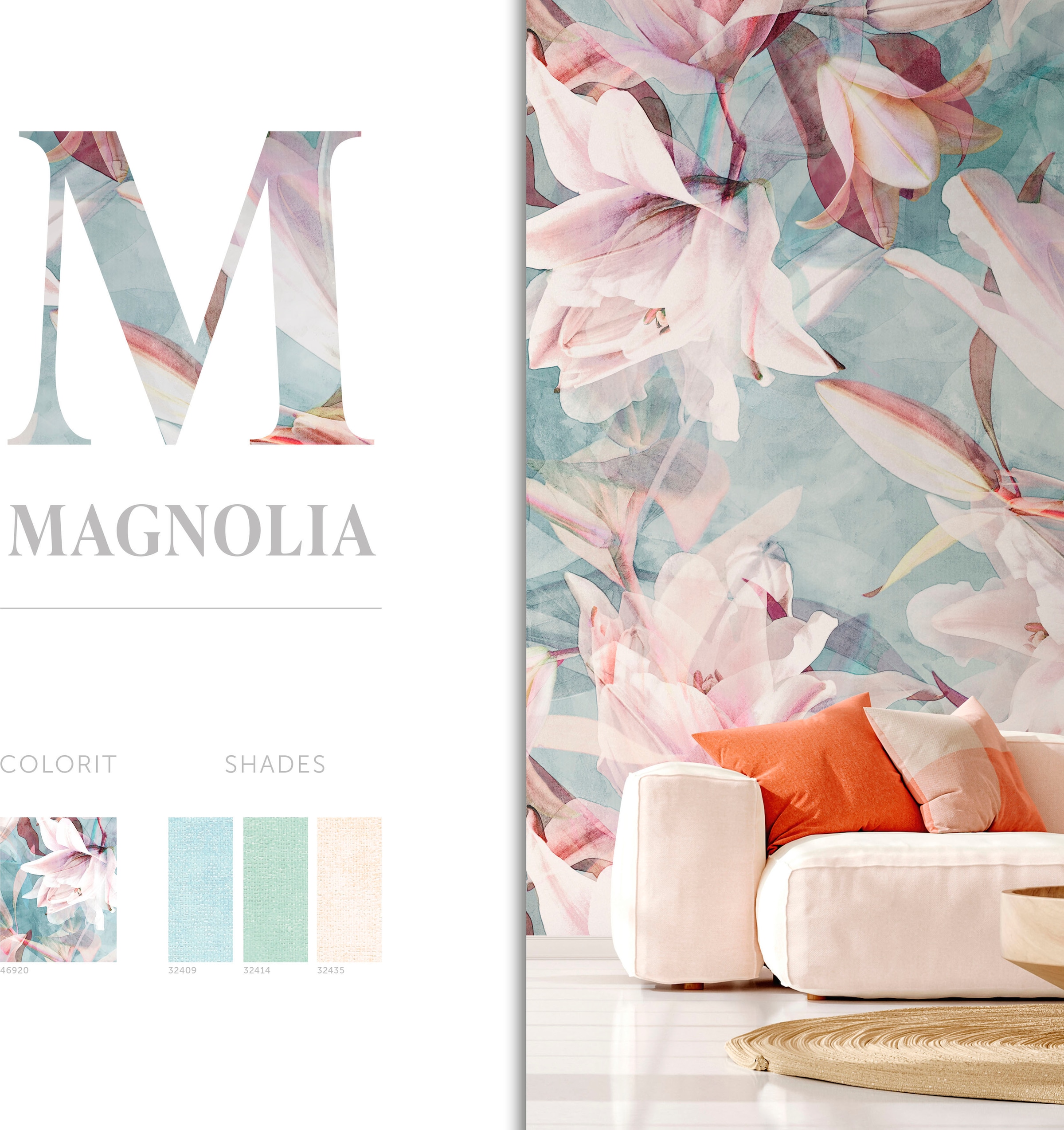 Marburg Fototapete »Magnolia«, matt, moderne Tapete für Wohnzimmer Schlafzimmer Küche