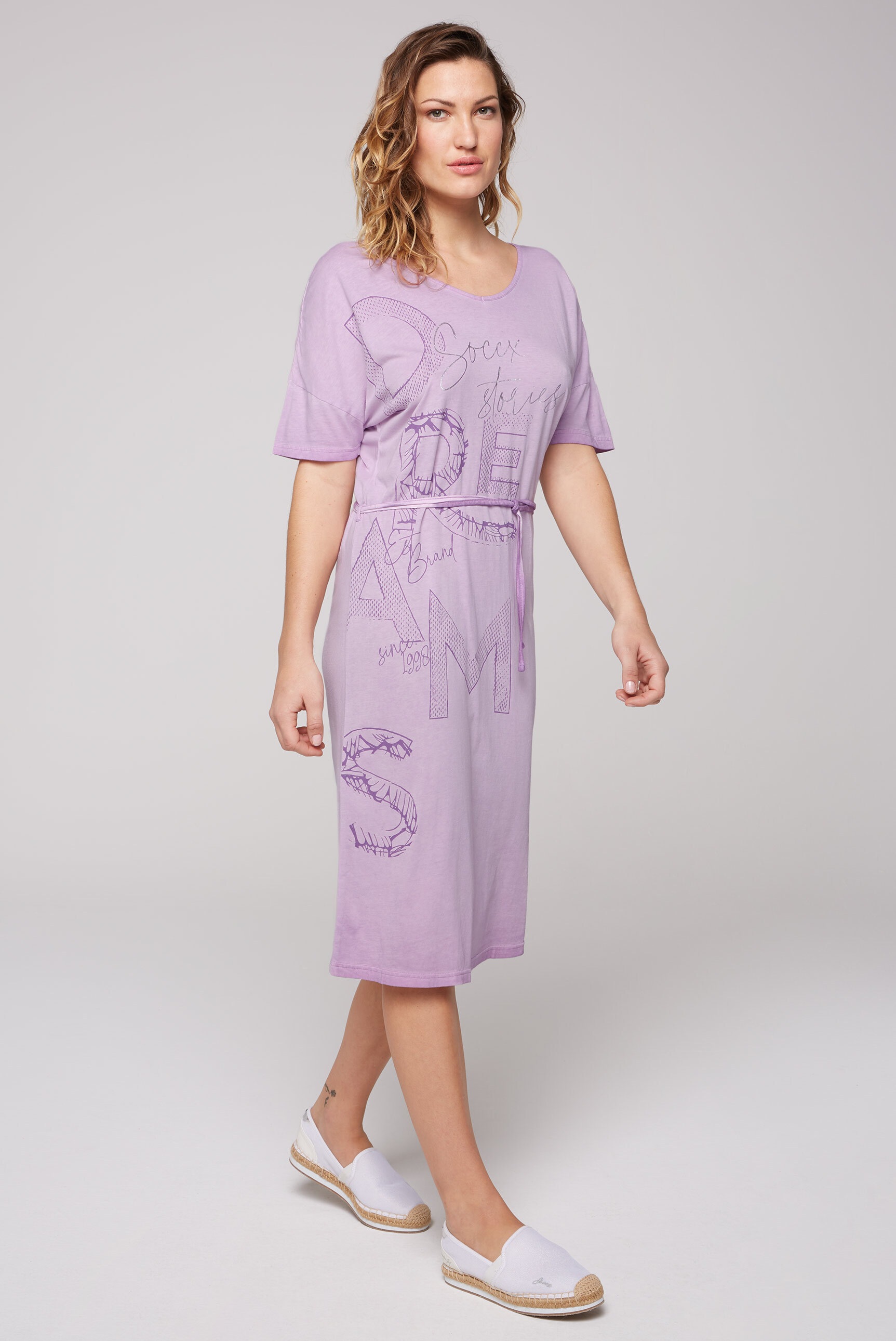SOCCX Sommerkleid mit V-Ausschnitt NQ6388