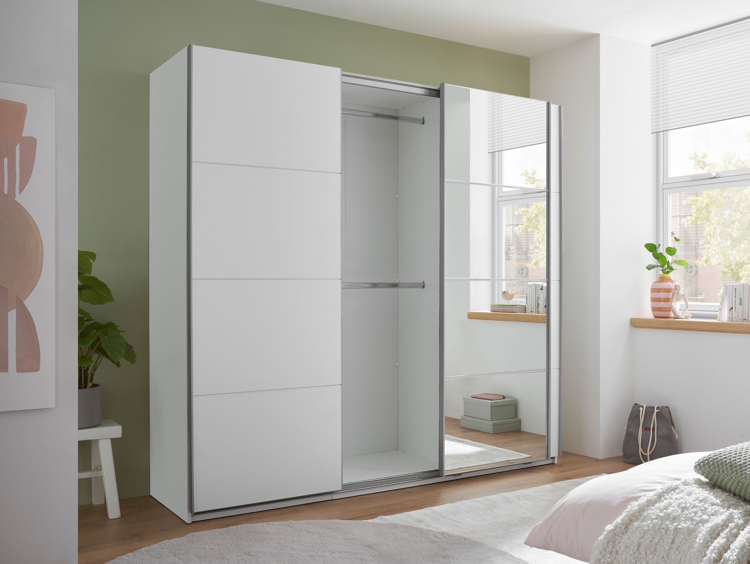 Schlafkontor Schwebetürenschrank »Carano Kleiderschrank, Schiebetürenschrank mit Spiegeltür«