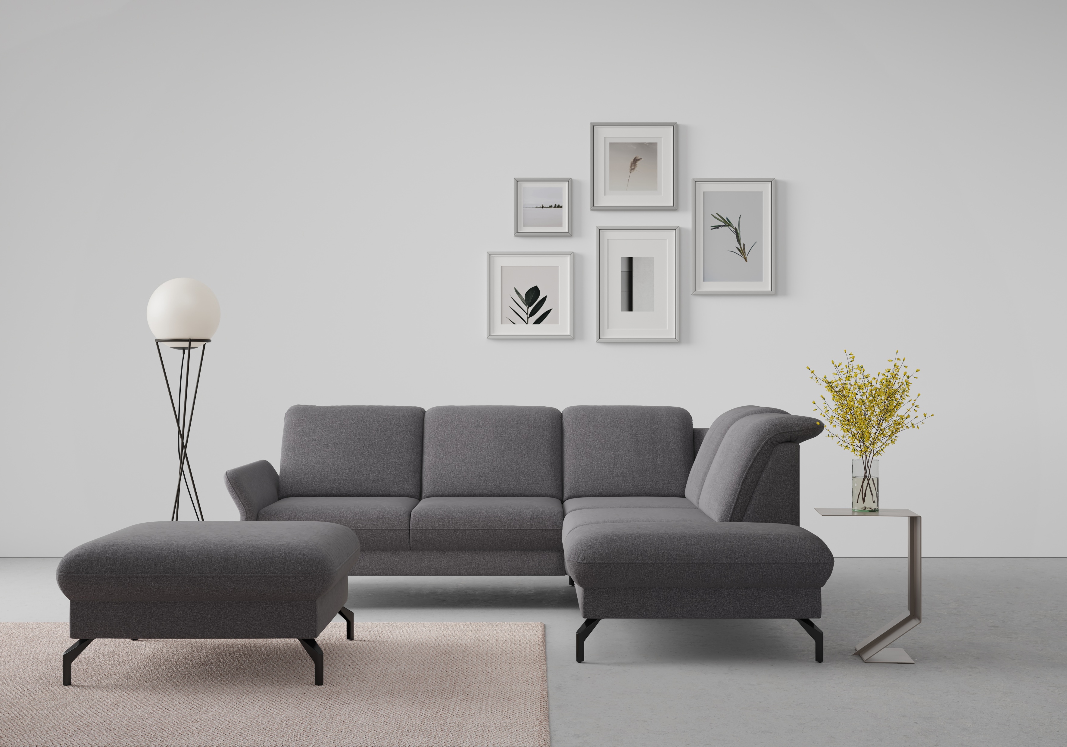 sit&more Ecksofa "Fashion L-Form" wahlweise mit Kopfteilverstellung und Vorziehsitz, motorisch
