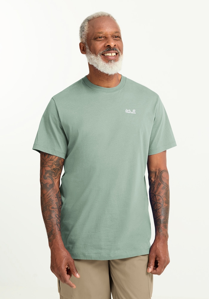 Jack Wolfskin T-Shirt "ESSENTIAL T M" T-Shirt aus Bio-Baumwolle, atmungsaktiv, weiches Single Jersey