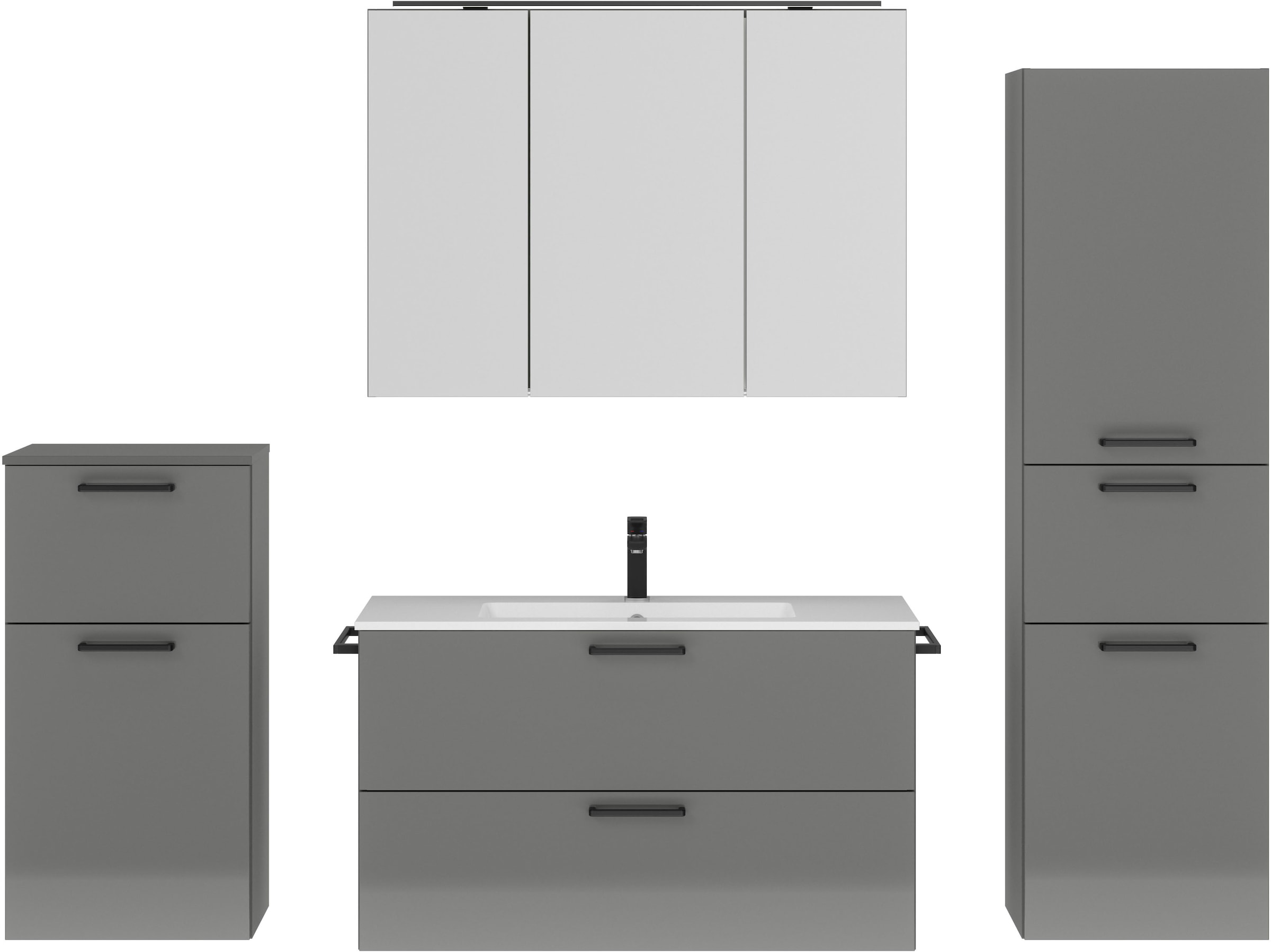 nobilia Badmöbel-Set "Tolvina" vormontiert, mit Soft-Close, 4 Stk. tlg. günstig online kaufen