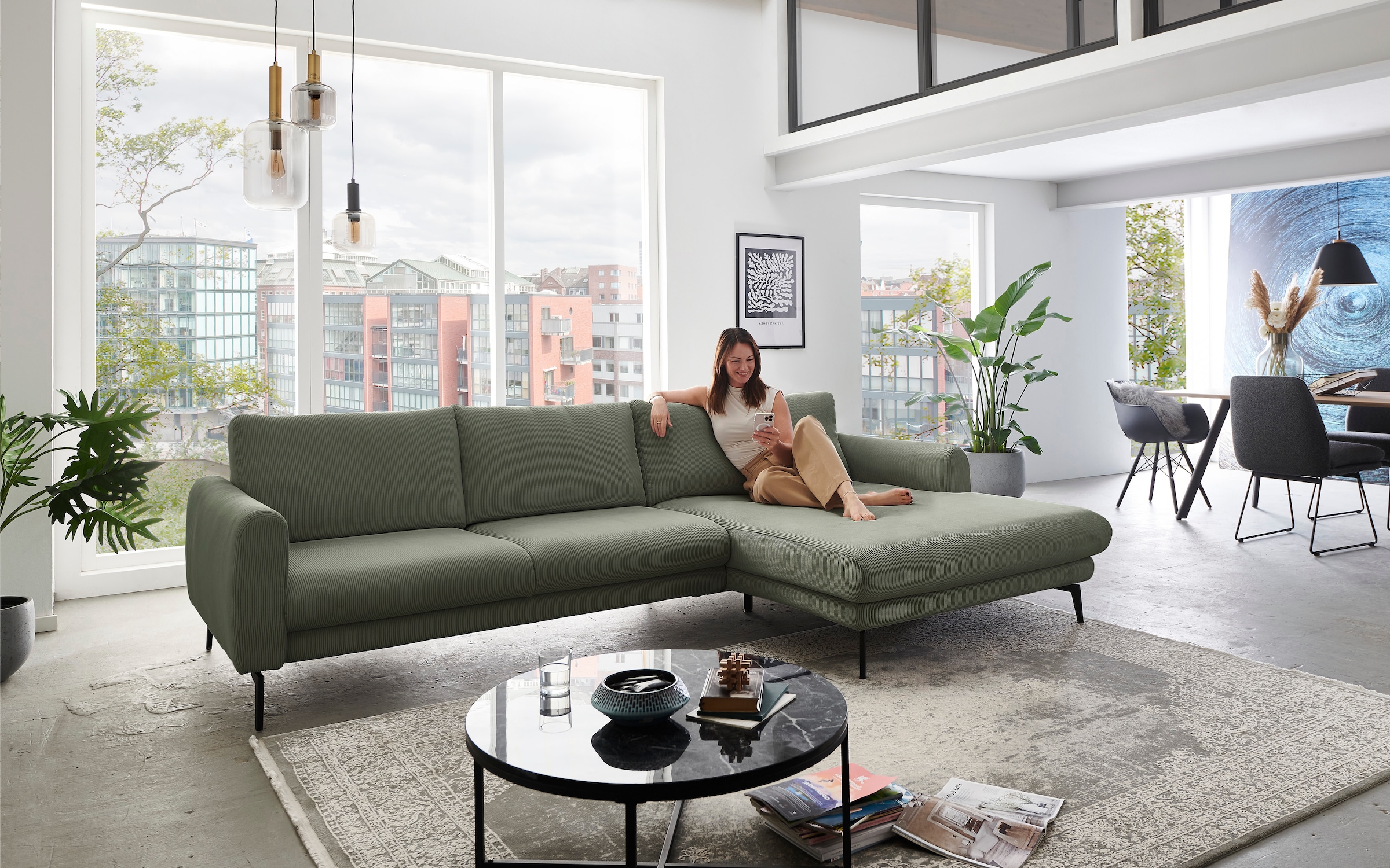 Die PlanBar Ecksofa "MP-IN23147 L-Form" Kaltschaumpolsterung, softer Sitz & günstig online kaufen