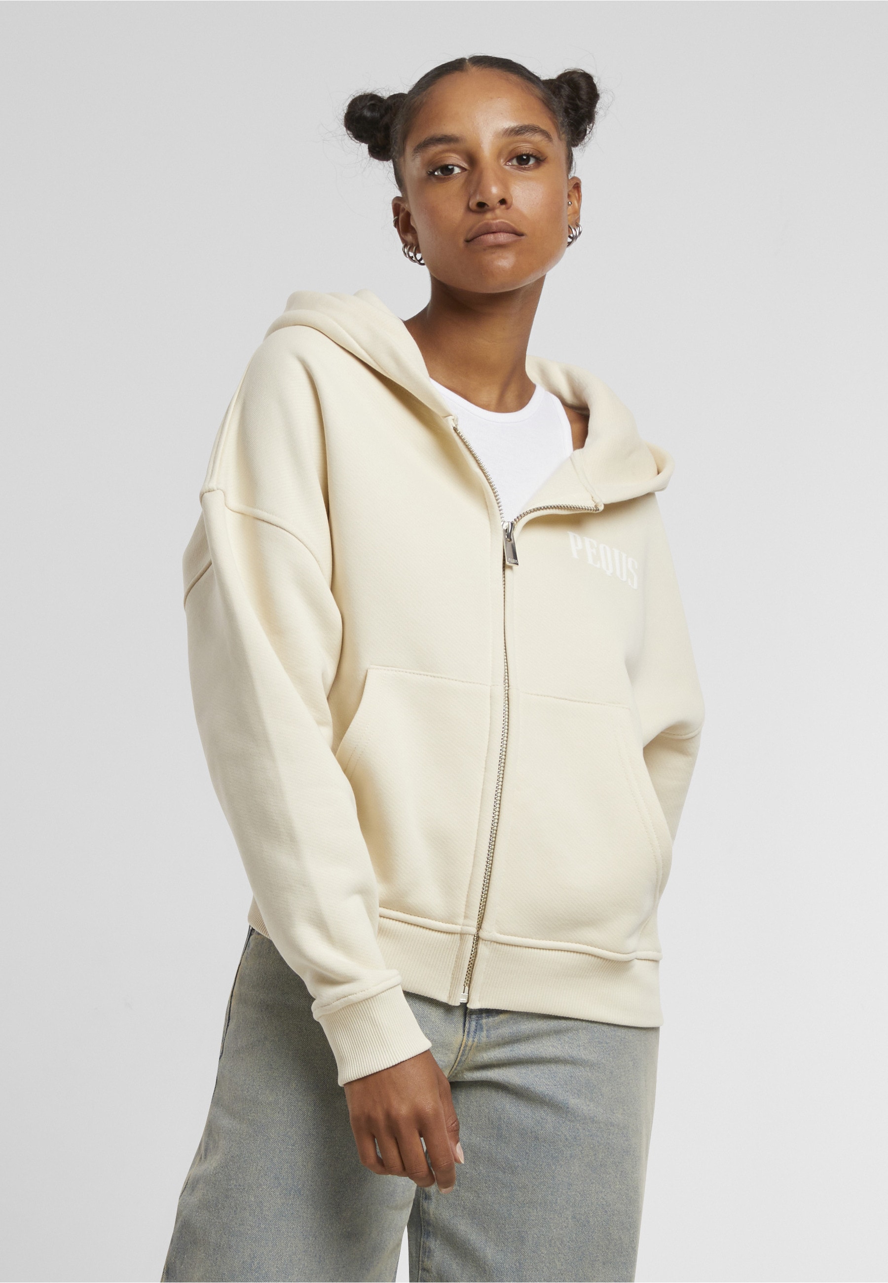 PEQUS Kapuzensweatshirt "PEQUS PEQUS Back Logo Zip-Hoodie Almond" günstig online kaufen
