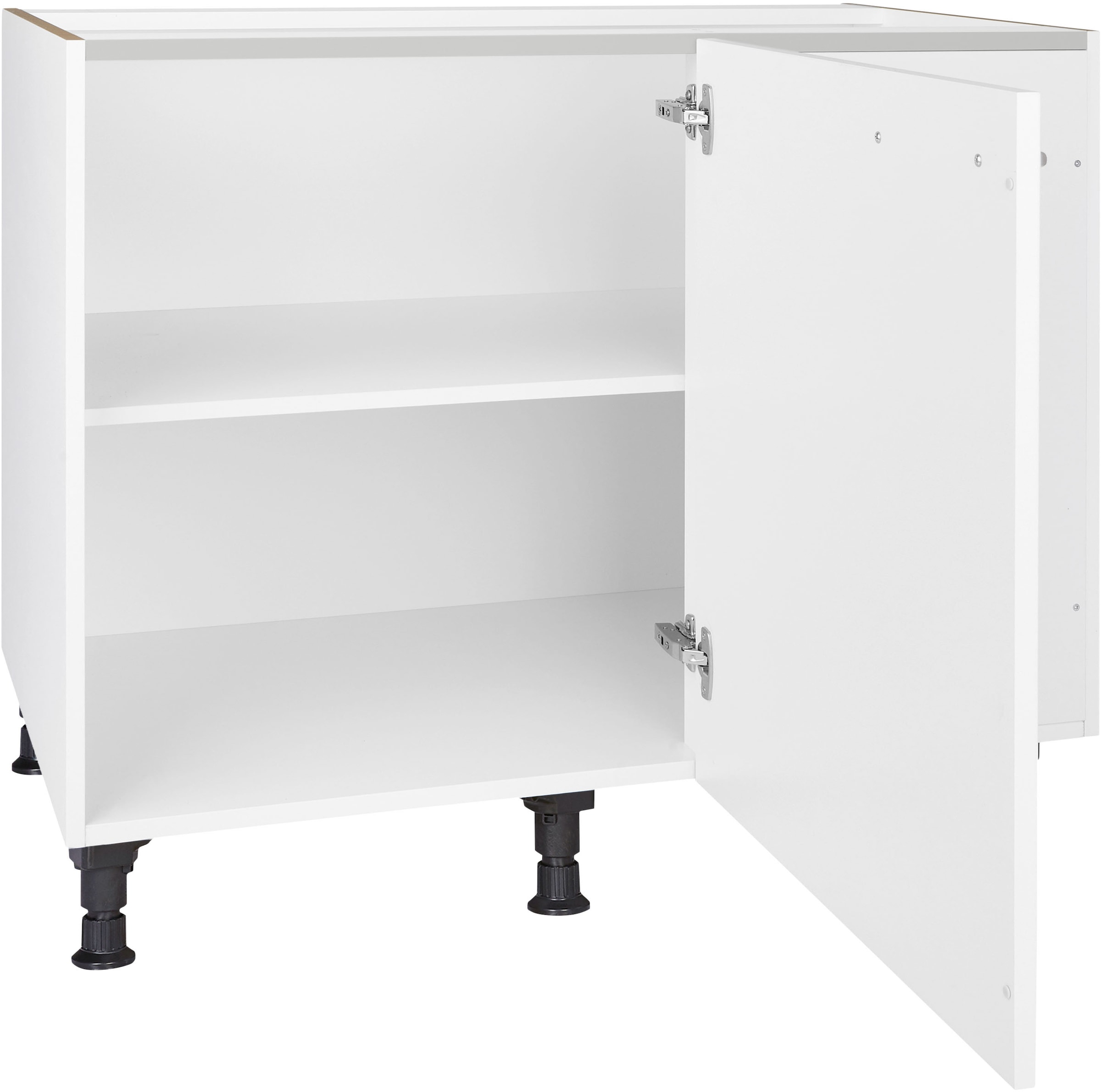 nobilia® Eckunterschrank »"Laser", vormontiert« mit höhenverstellbaren Sockelfüßen, Breite 100 cm