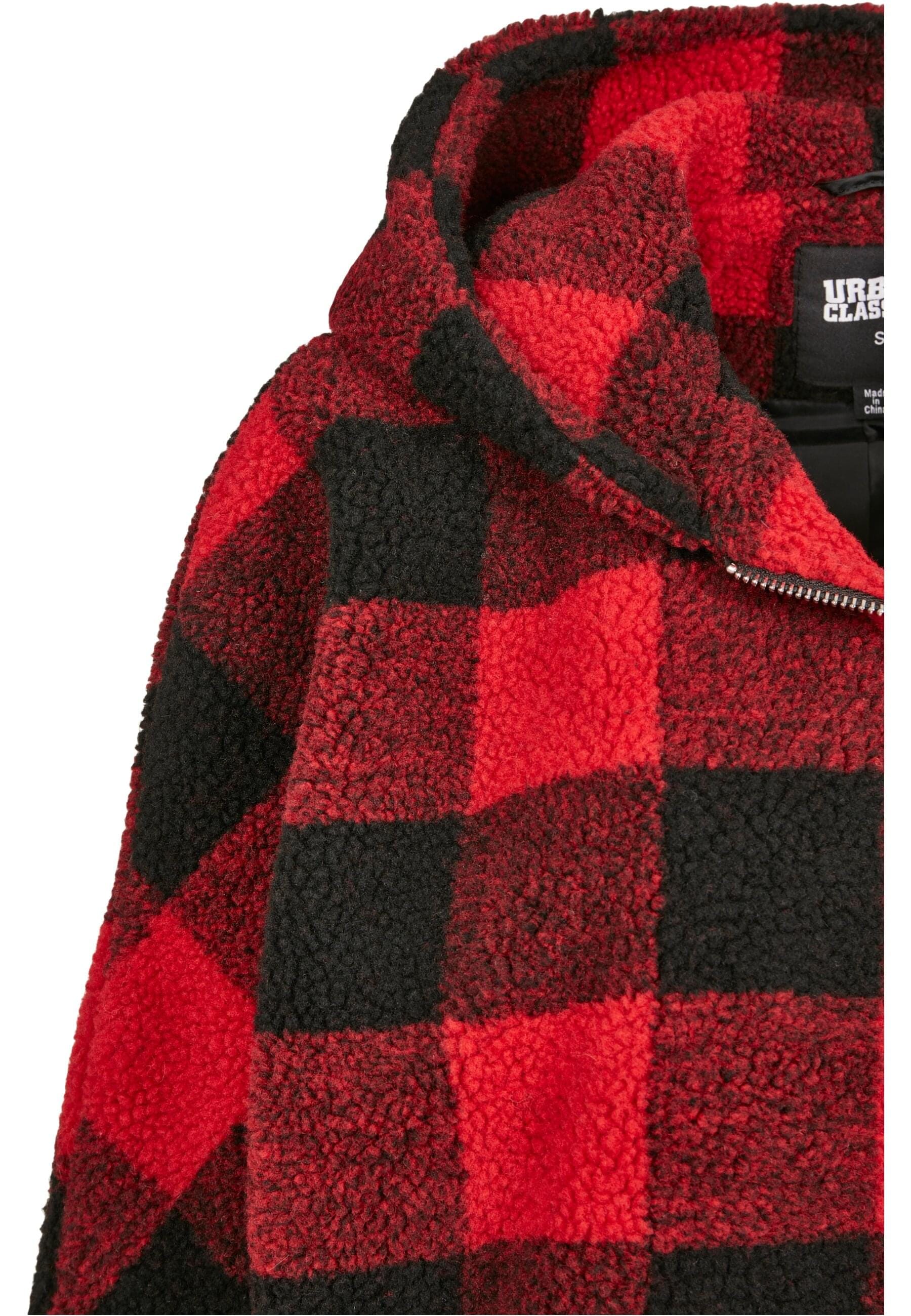URBAN CLASSICS Winterjacke »Urban Classics Damen Ladies Hooded Oversized Check Sherpa Jacket«, (1 St.), mit Kapuze