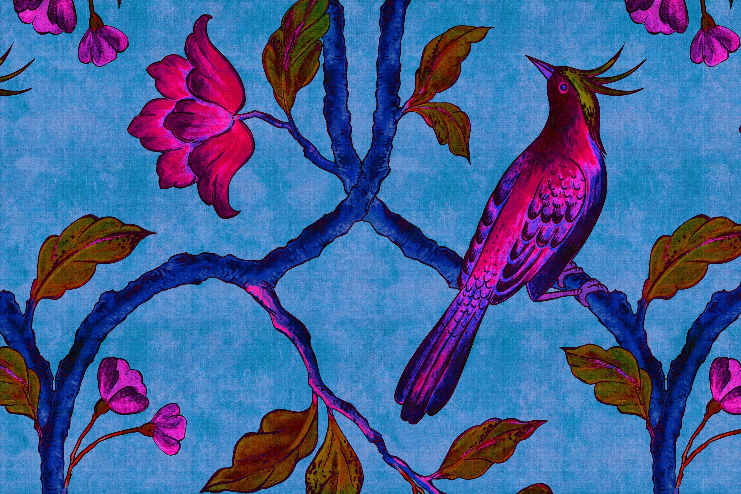 A.S. Création Leinwandbild »bird of paradise«, Kunst-Vögel-Kinder, (1 St.), Keilrahmen Bild Vogel Bunt Leinwand-Bild Wohnzimmer modern Wandbild