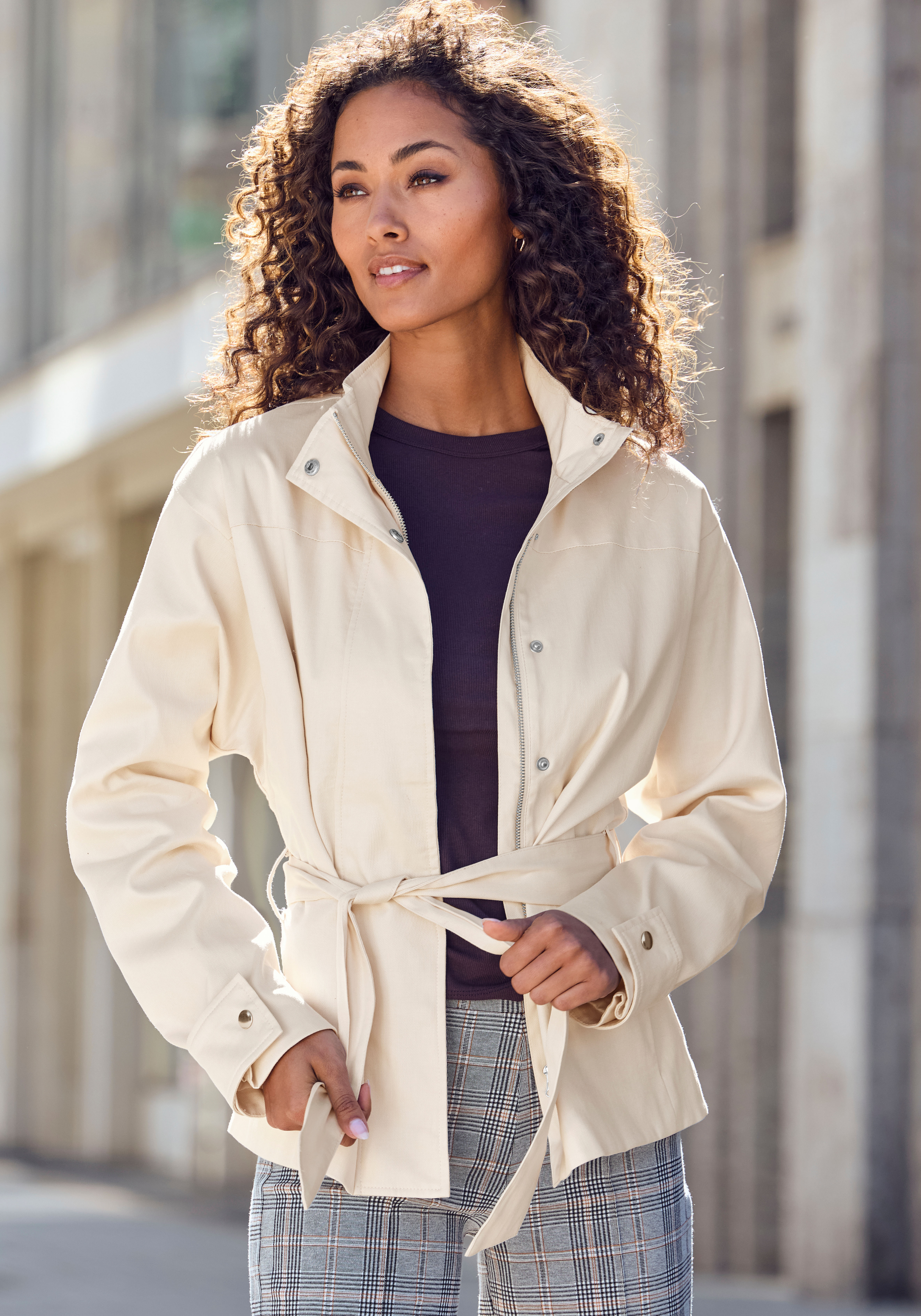 French Connection Kurzjacke mit Gürtel