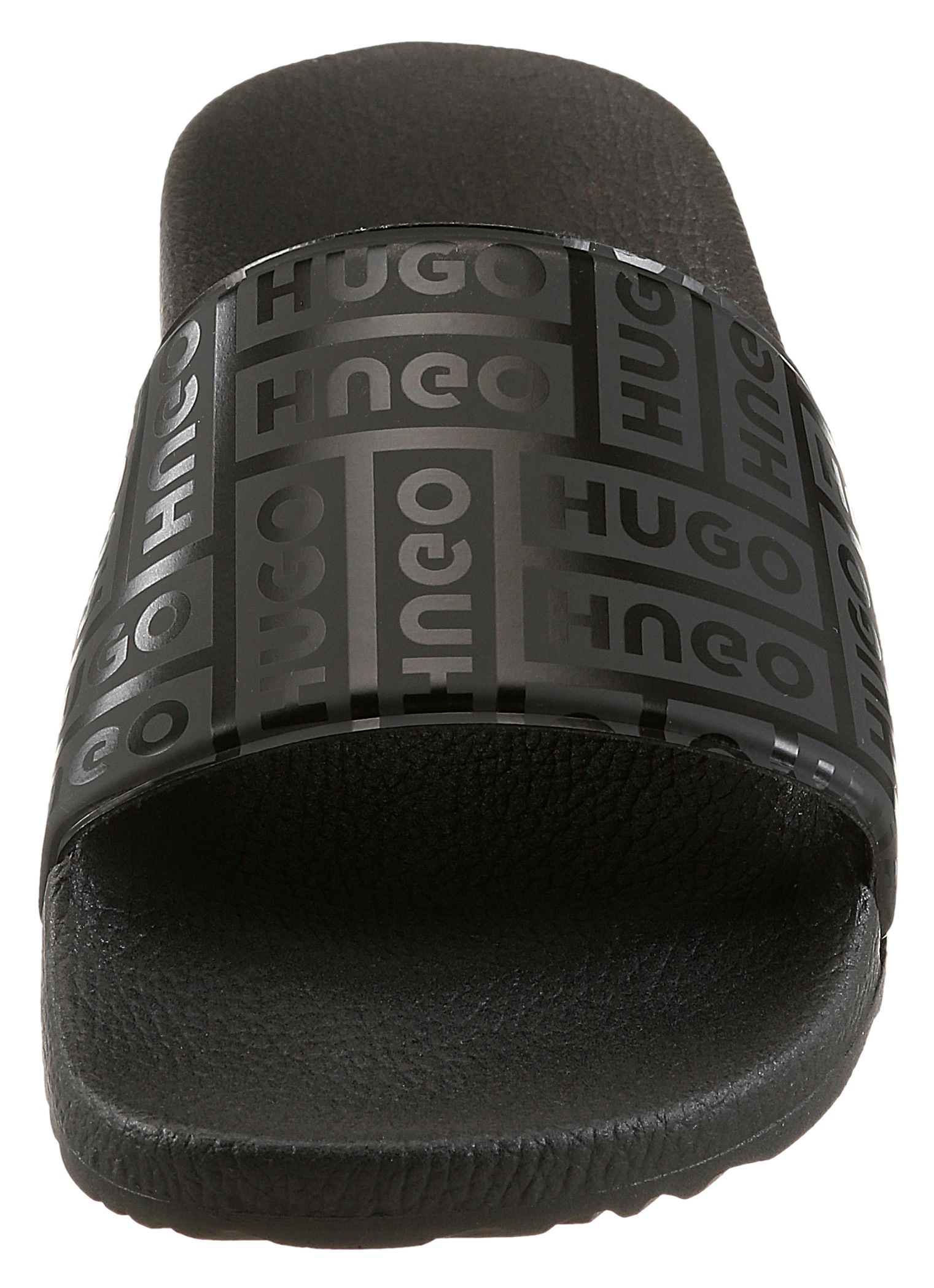 HUGO Blue Badepantolette »Timein_slid«  Strandschuh, Schlappen, Sommerschuh, Flat mit Logoschriftzügen