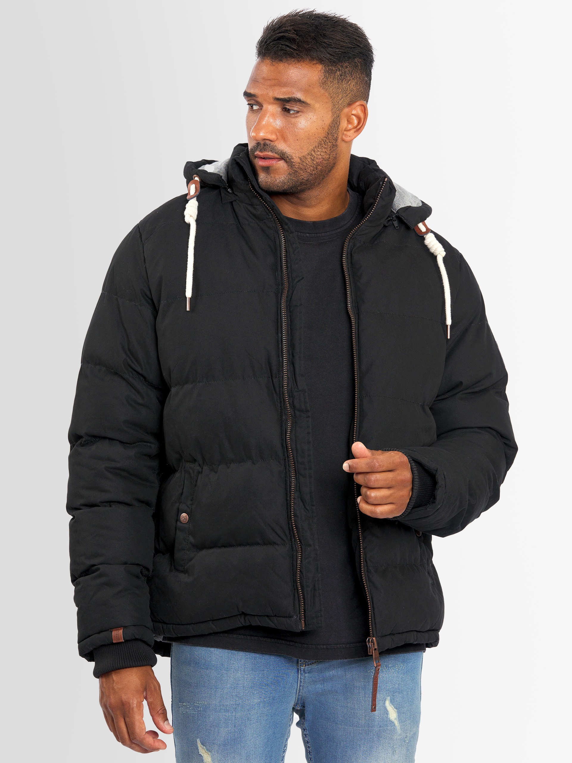 Alessandro Salvarini Winterjacke »ASGinio«, mit abnehmbarer Kapuze