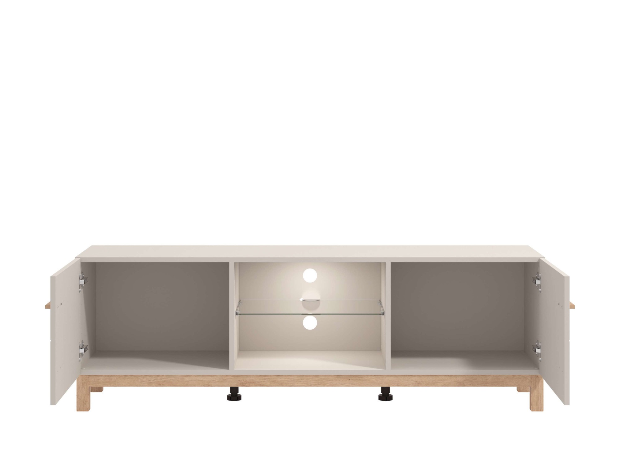 Home affaire TV-Bank »Essex, TV-Board, TV-Kommode, TV-Schrank, TV-Unterschrank, TV-Möbel« Elegantes Lowboard (154 cm) in Kaschmir mit viel Stauraum