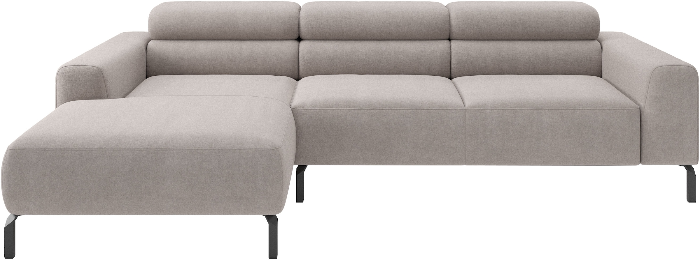 Home affaire Ecksofa "Ecksofa, L-Form, incl. Kopfteilverstellung, Breite 258 cm" wahlweise elektrische Sitztiefenverstellung