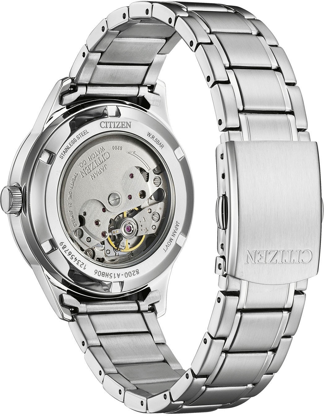 Citizen Automatikuhr, Armbanduhr, Herrenuhr, Mechanische Uhr, Edelstahlarmband, analog, Tag