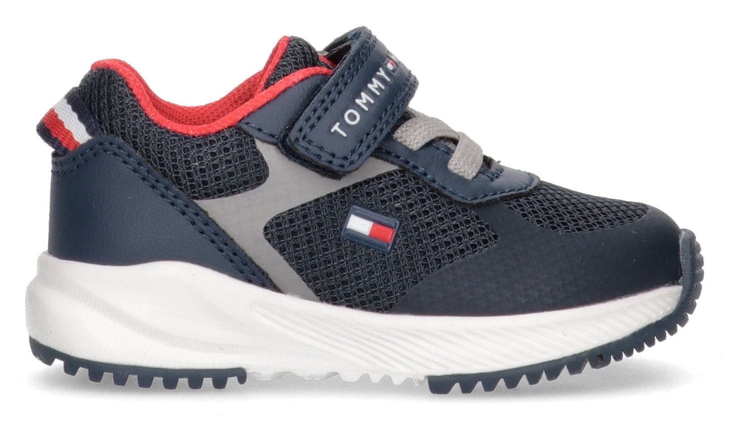 Tommy Hilfiger Sneaker, Freizeitschuh, Halbschuh, Schnürschuh mit Gummizug und Klettverschluss