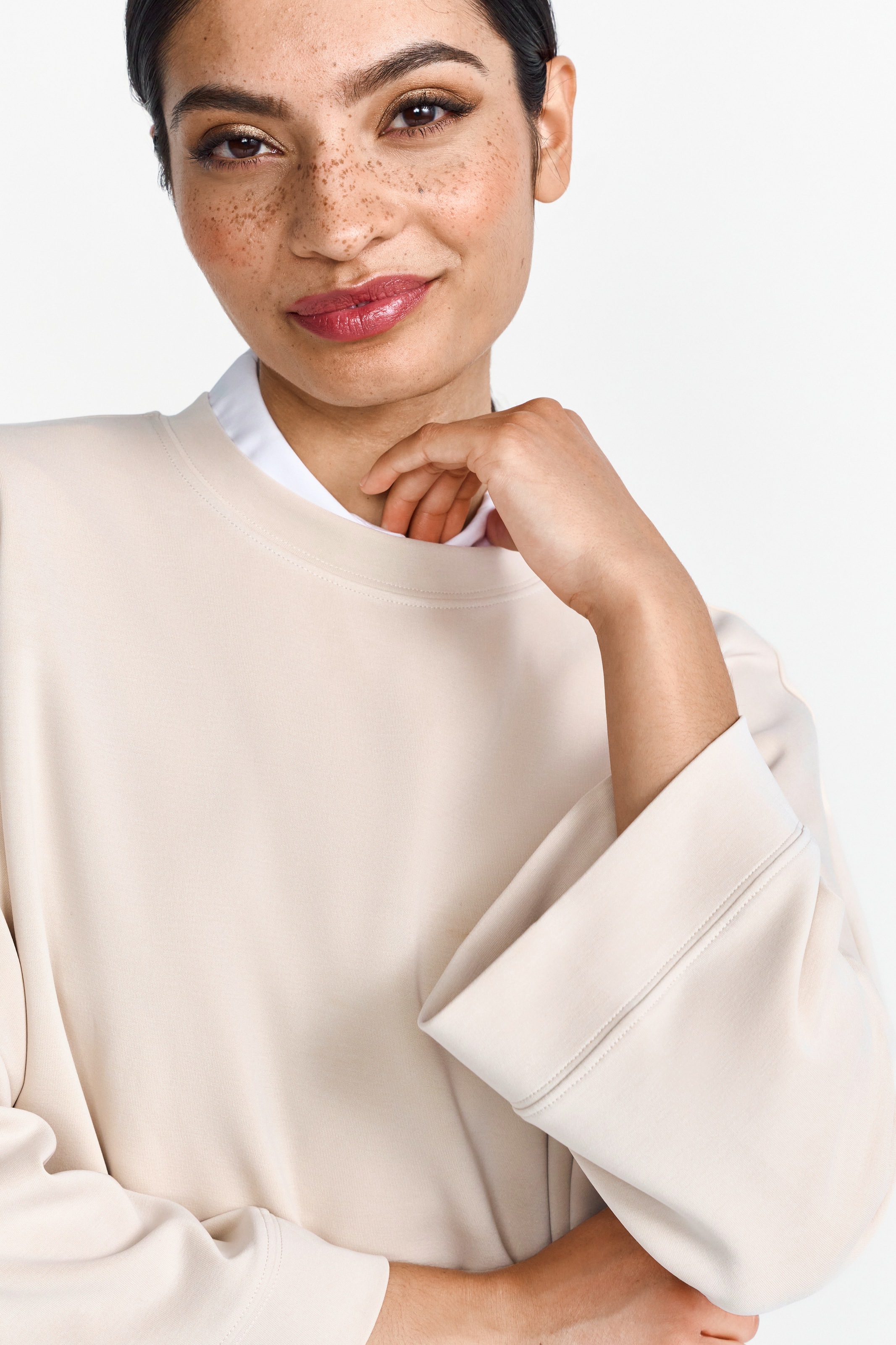 RICHROYAL Sweatshirt "Tencel peached Shirt", modische Kurzarmsweatshirt günstig online kaufen
