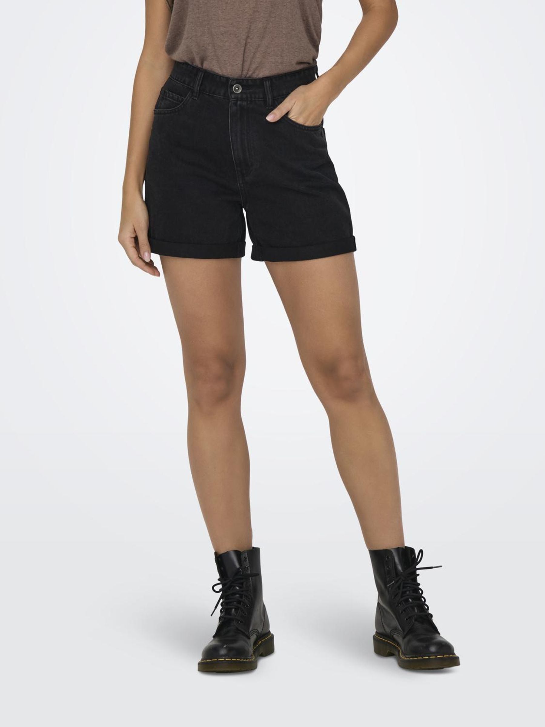 ONLY Jeansshorts "ONLVEGA – Jeansshorts mit hohem Bund und Aufschlag", regu günstig online kaufen