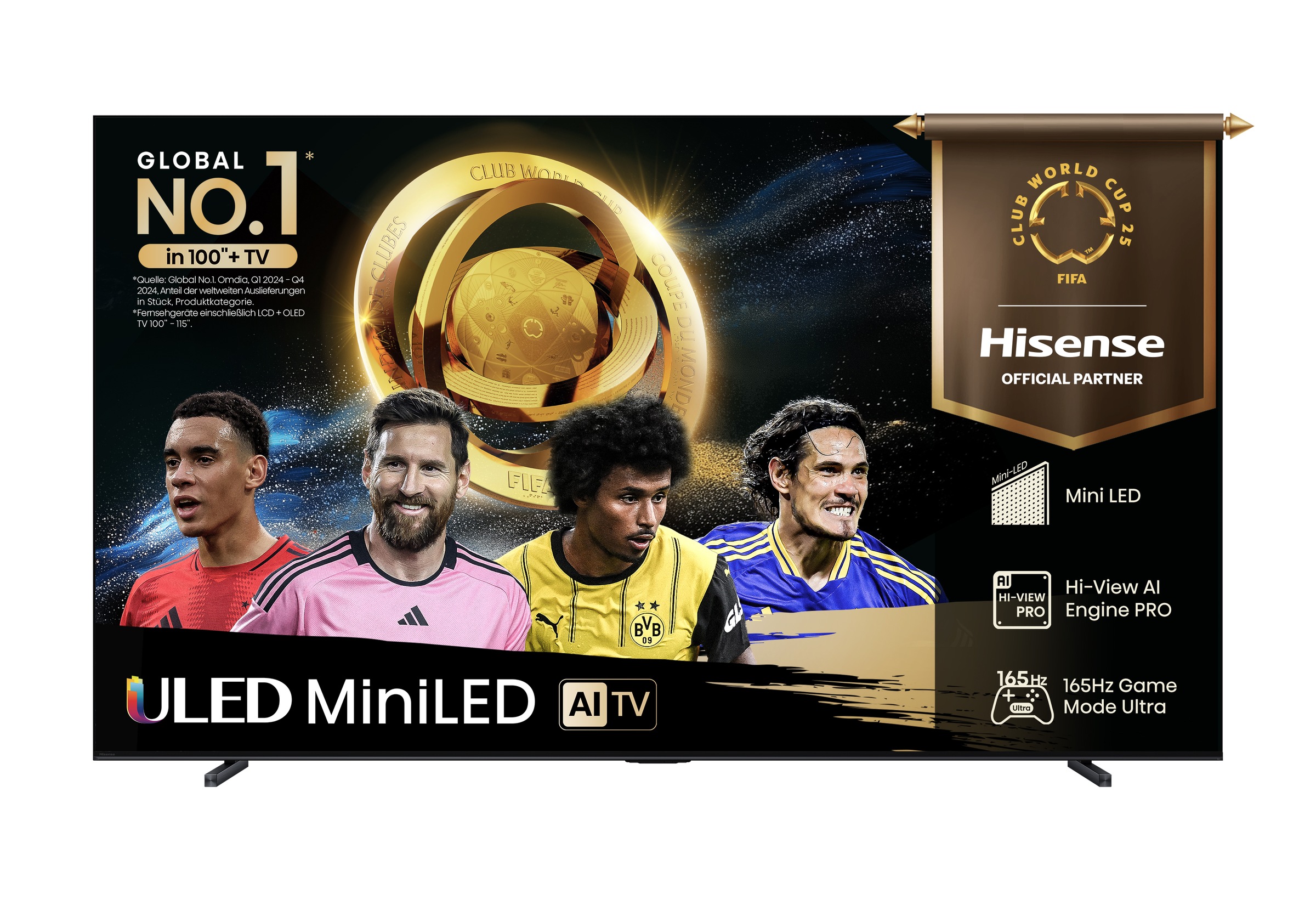 Hisense QLED Mini LED-Fernseher »100U7Q«, 4K Ultra HD, Smart-TV, 4K UHD Mini LED