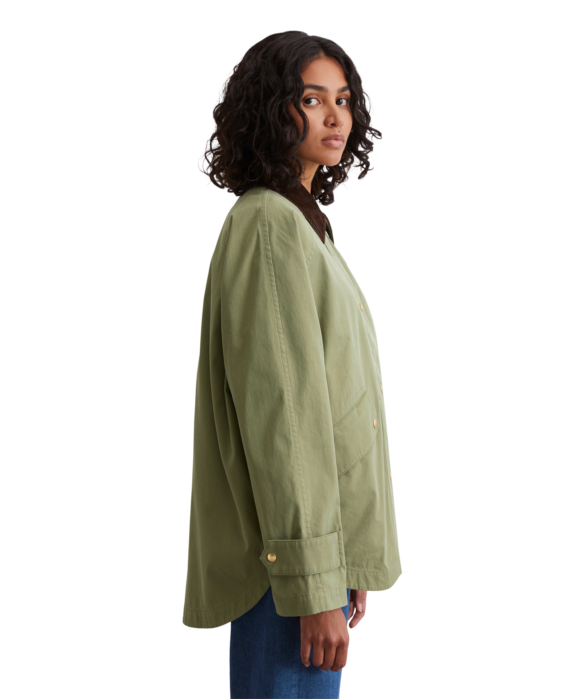 Marc O'Polo Outdoorjacke »aus hochwertigem Canvas«, ohne Kapuze