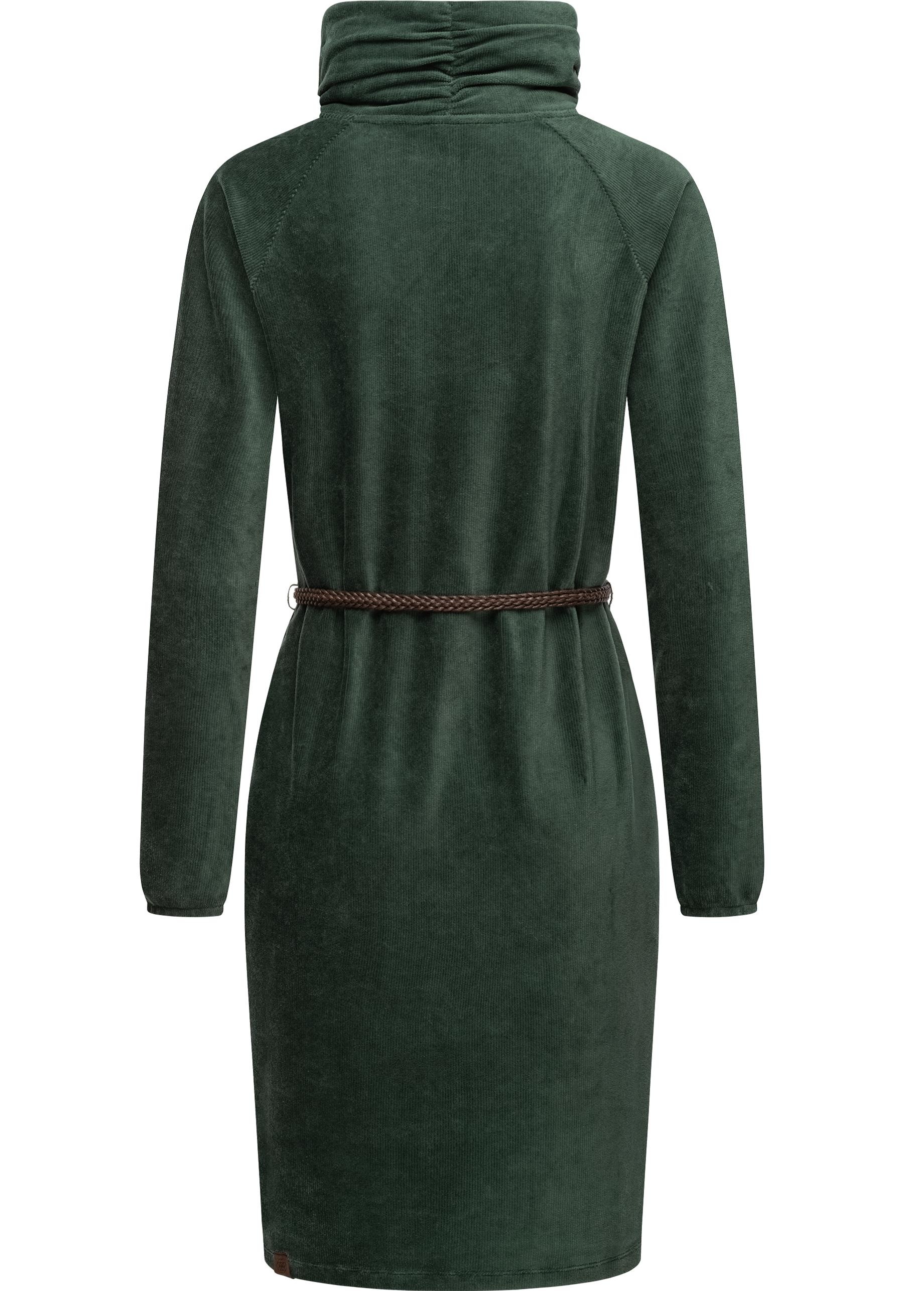 Ragwear Sweatkleid »Belita«, warmes Cord-Kleid mit breitem Schlauchkragen
