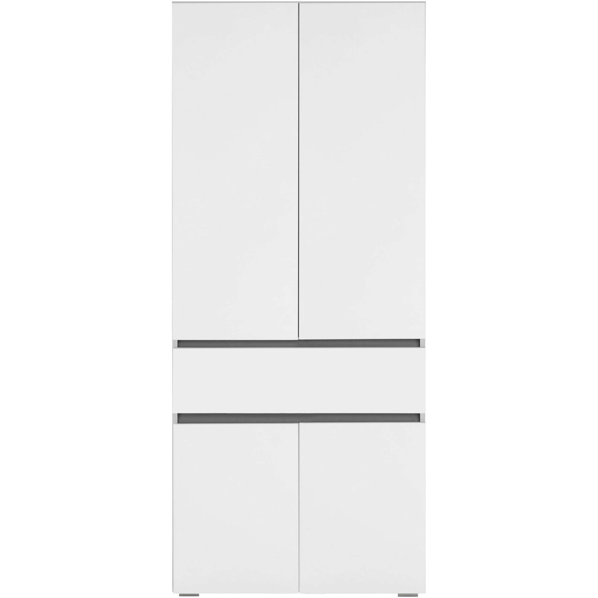 Home affaire Hochschrank »Wisla«, mit 4 Türen & 1 Schublade, Breite 76 cm, Höhe 180 cm