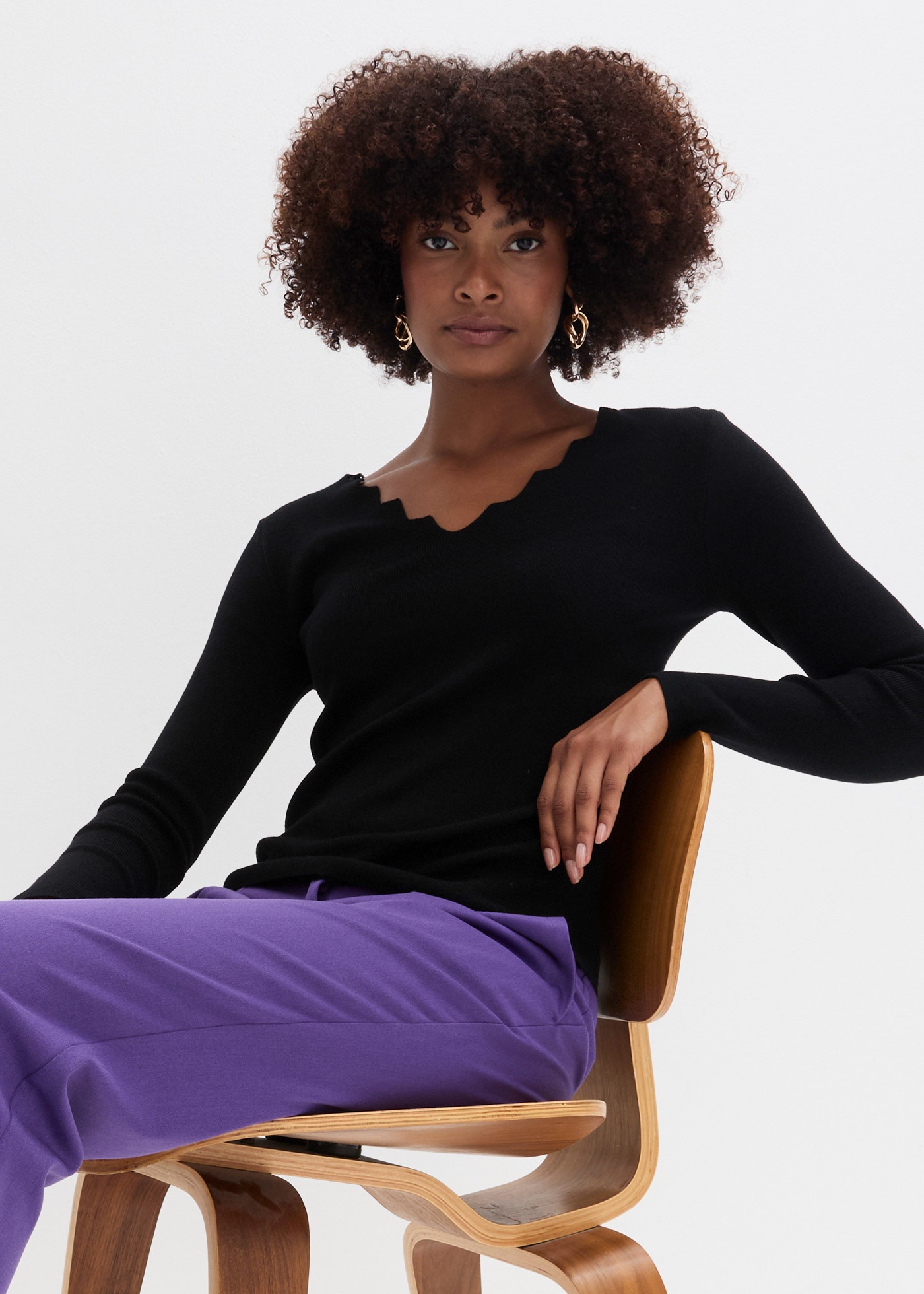 bonprix Strickpullover "Feinstrickpullover aus fließendem Viskose-Mix" aus günstig online kaufen