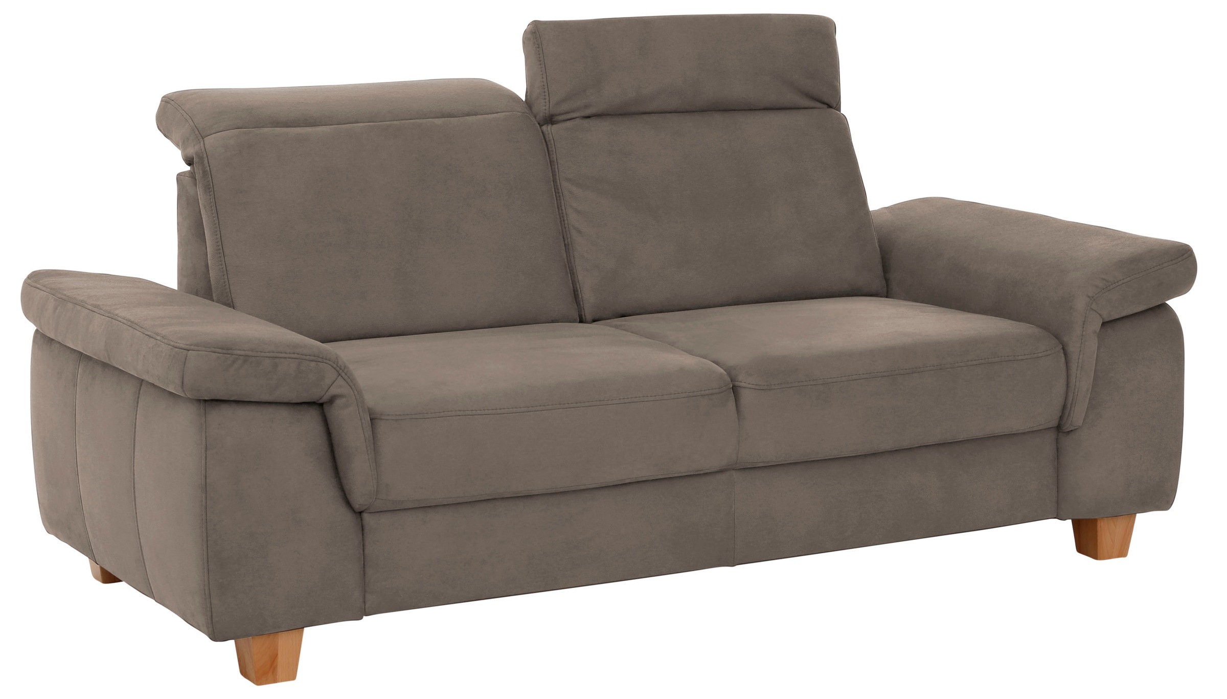 2,5-Sitzer HOME AFFAIRE "Dalia", braun (savannah), B:193cm T:96cm, Luxus-Microfaser Florence (100% Polyester);Luxus-Microfaser weich (90% Polyester, 10% Polyamid);Webstoff (100% Polyester), Sofas, mit Federkernpolsterung, wahlweise auch mit Kopftteilverst 2