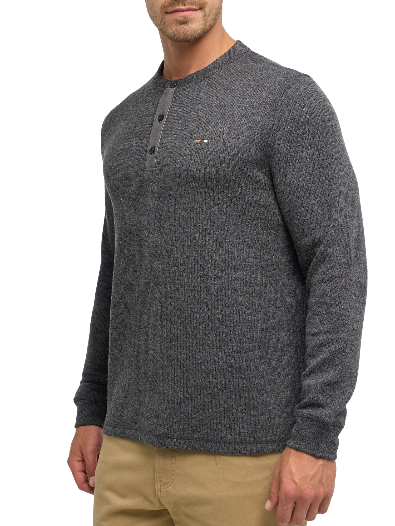 Indicode Sweatshirt "INDorburn Grandad", Materialmix, regular fit