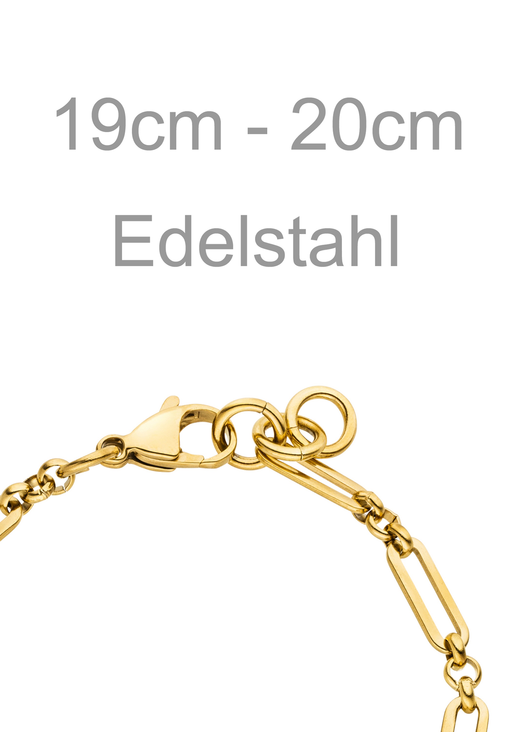 JOBO Armband »Paperclip« Edelstahl Bicolor-Optik 19-20 cm