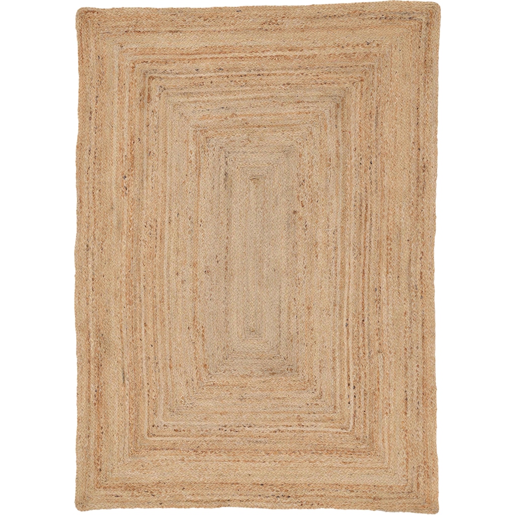 Wohnen Teppiche carpetfine Teppich »Nele«, rechteckig, 6 mm Höhe, Wendeteppich 100% Jute in rechteckig und quadratisch, Wohnzimm