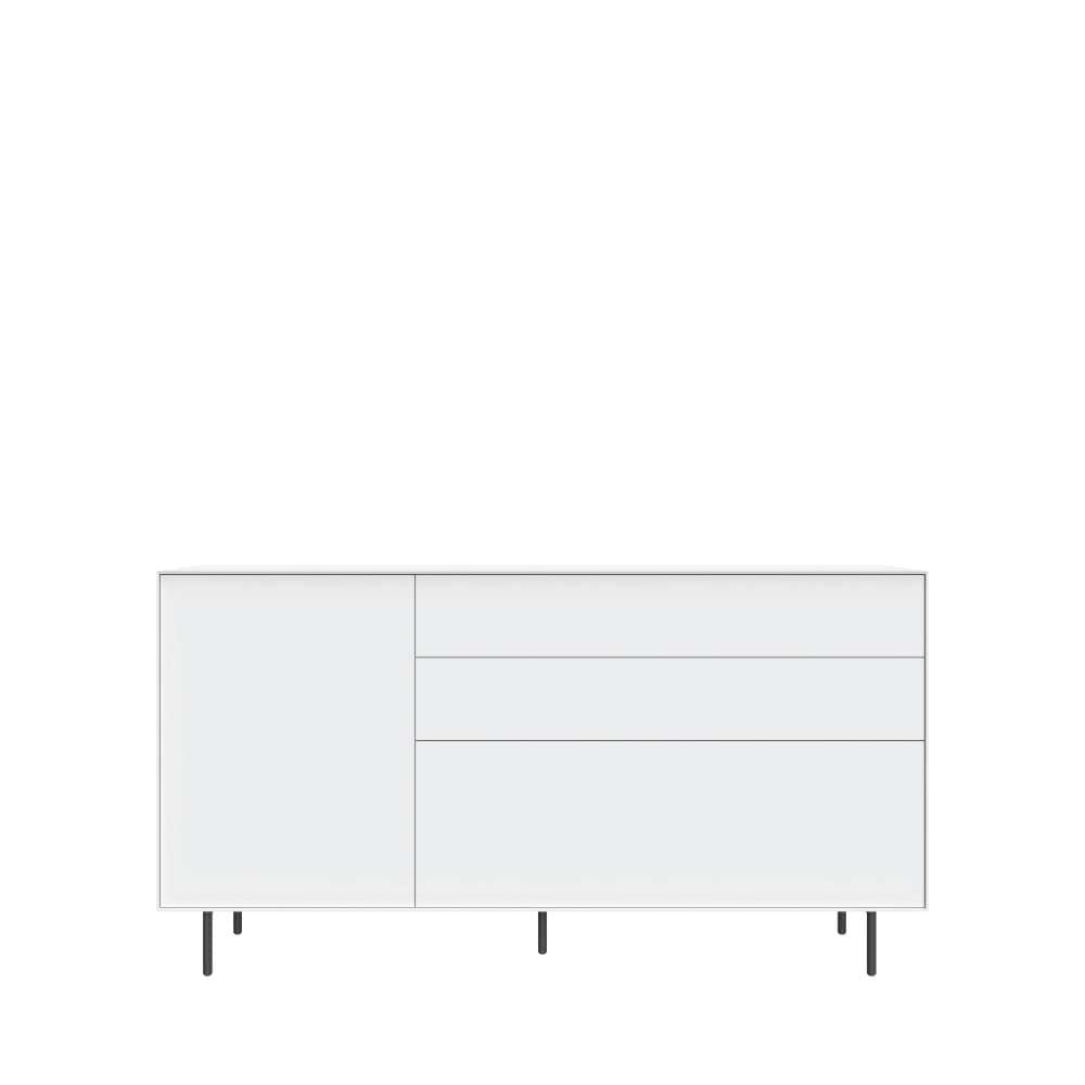 LeGer Home by Lena Gercke Sideboard »Essentials, Kommode, Anrichte, Kombikommode, Schrank mit Metallfüßen« Breite: 166 cm, UV lackiert, Push-to-open-Funktion