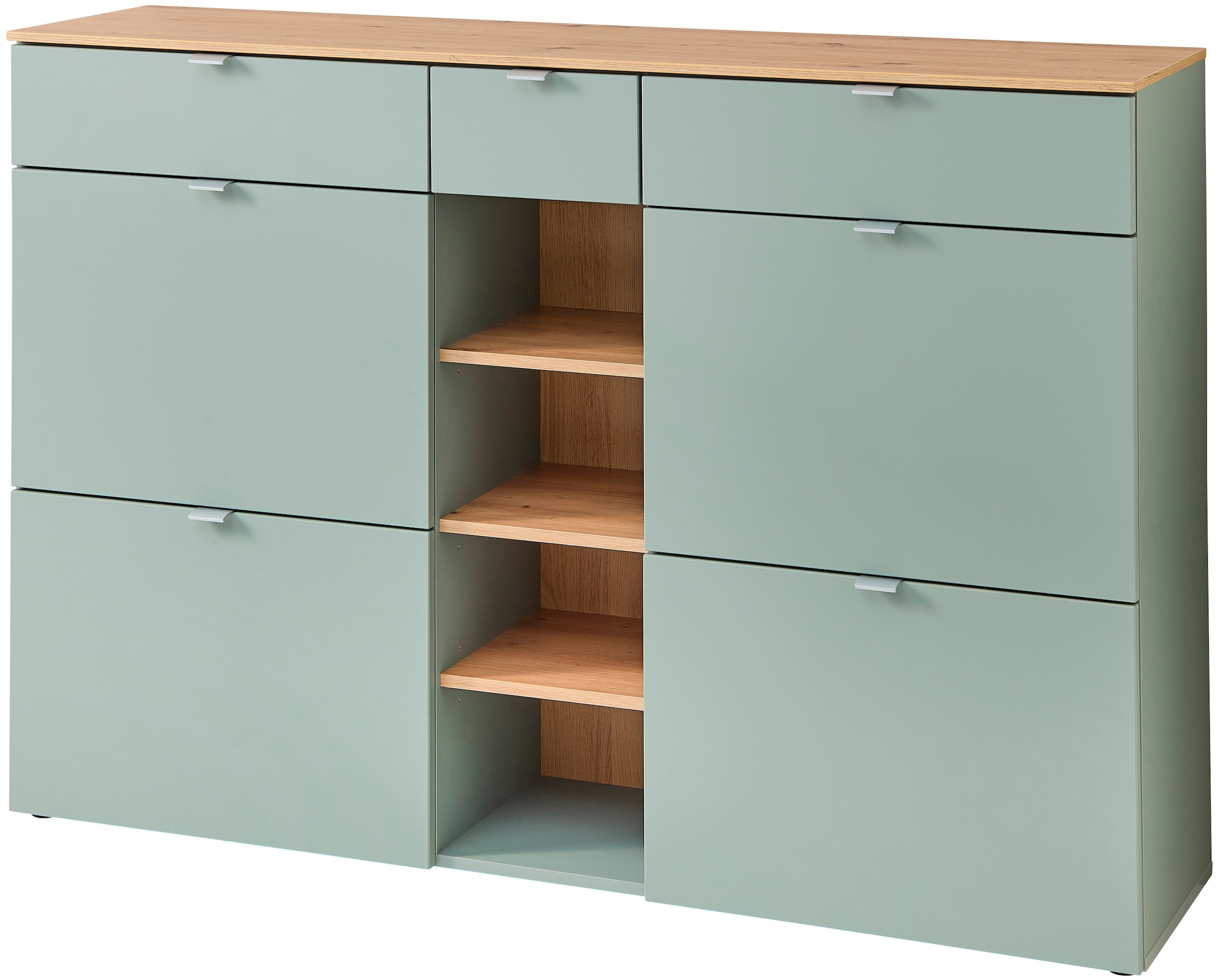 Innostyle Schuhschrank »Bari Schuhschrank mit Schubkästen, BxHxT 7148x103x38 cm«, (1 St.), 4 Klappen, 12 Fächer, Softclose, ABS Kantenschutz