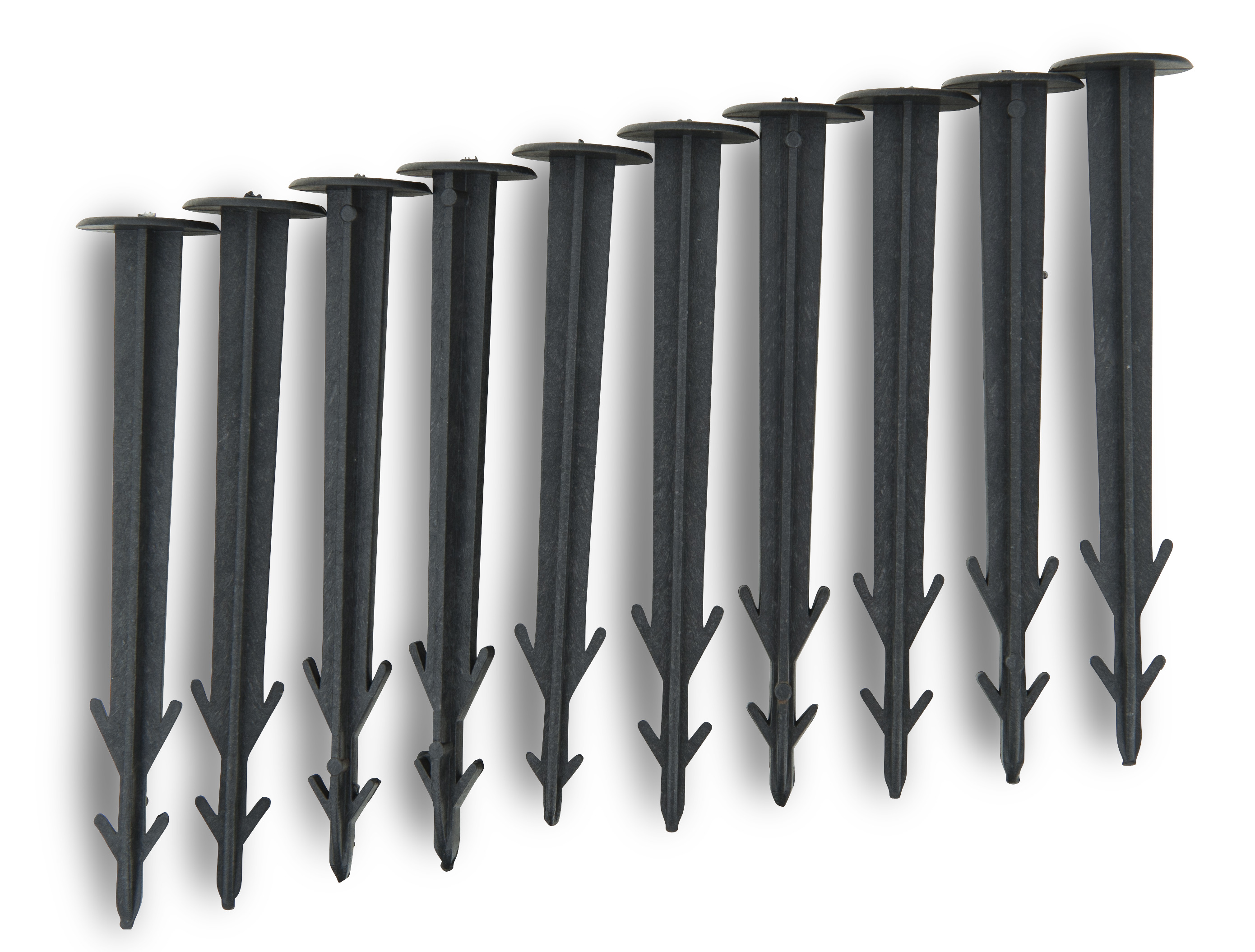Windhager Gartenvlies "Hallterung wiederverwendbar mit Widerhaken, 10 Stk." Packung, 10 Stk. tlg. Folien- und Vlieshalter, Kunststoff, 11,5 cm, schwarz
