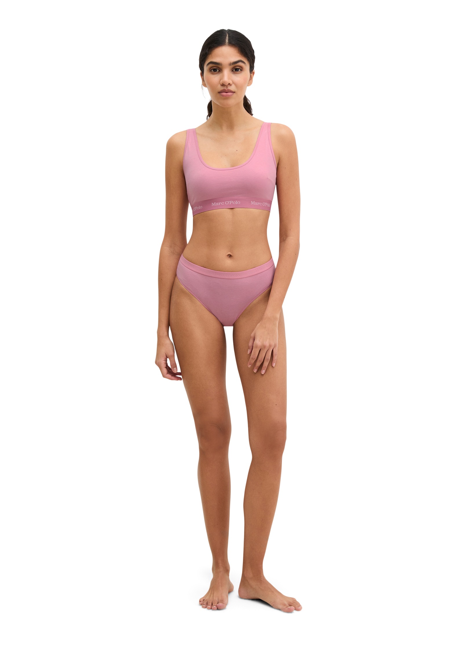 Thumbnail - Marc OPolo Slip "Essentials" 3er Pack, mit elastischem Logobund, uni und gestreift