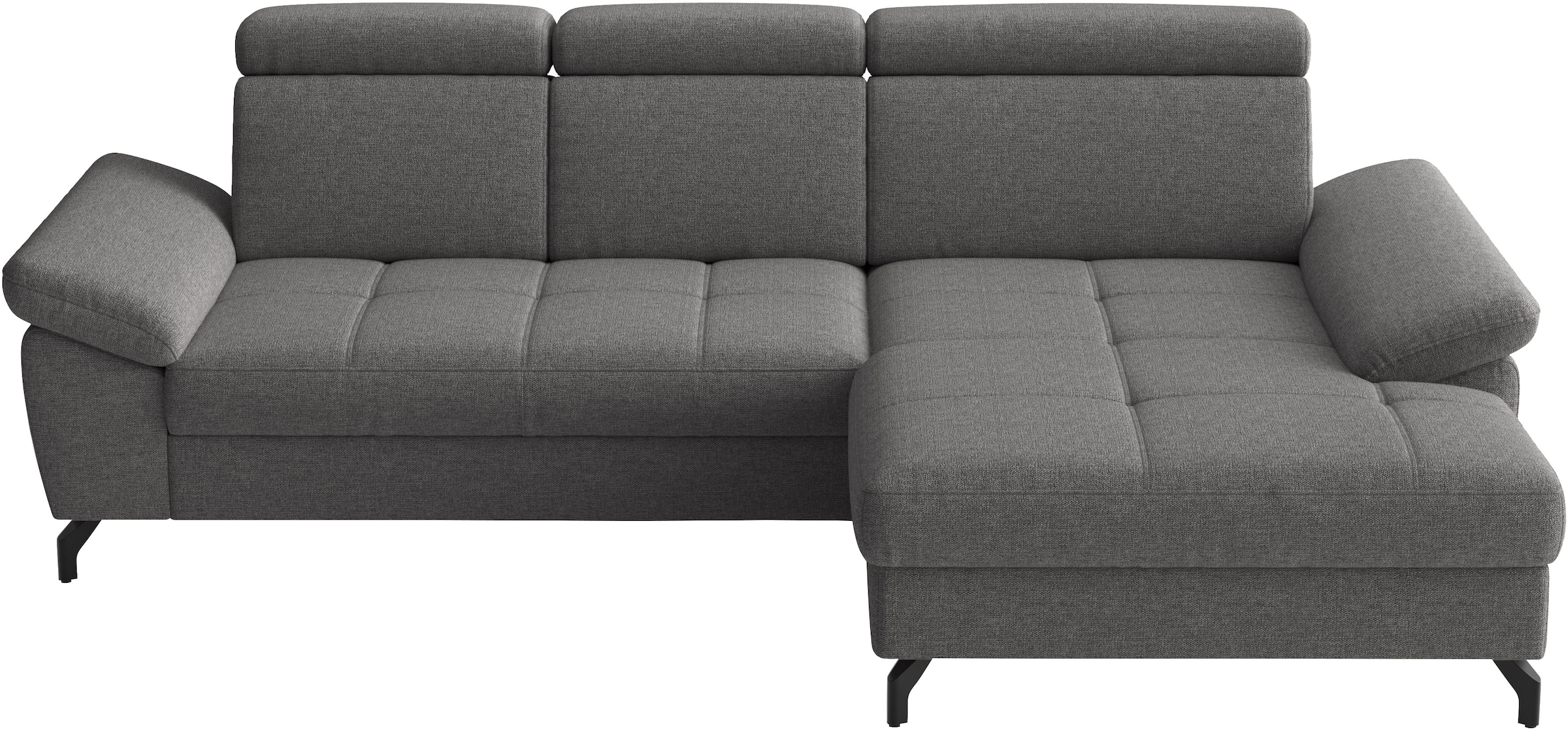 sit&more Ecksofa "Vanity, L-Form, B: 264 cm," Inkl.Sitz-,Kopf-und Armteilverstellung