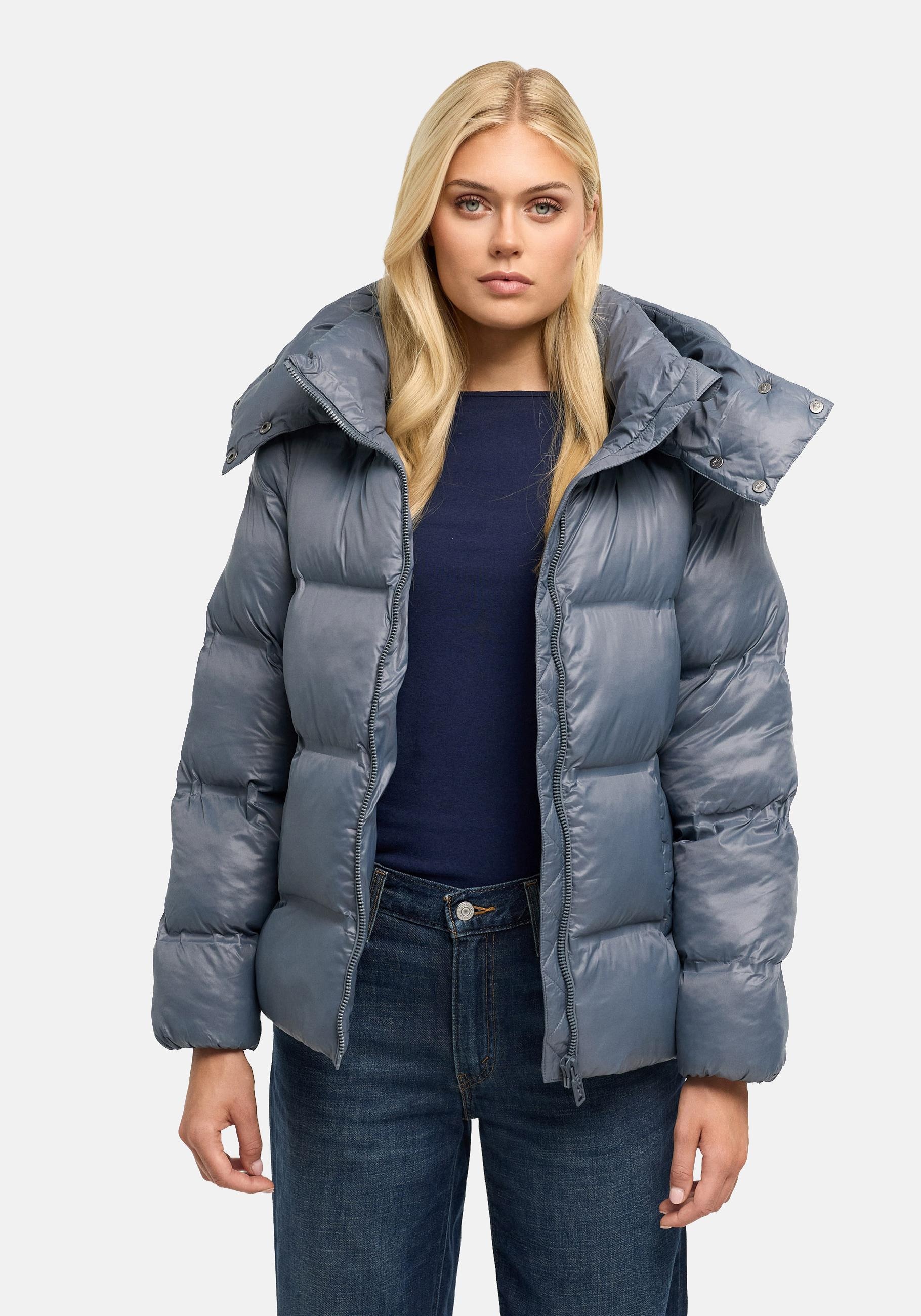 Navahoo Steppjacke "Snow-Frame 14" mit Kapuze Damen Winterjacke mit abnehmbarer Kapuze