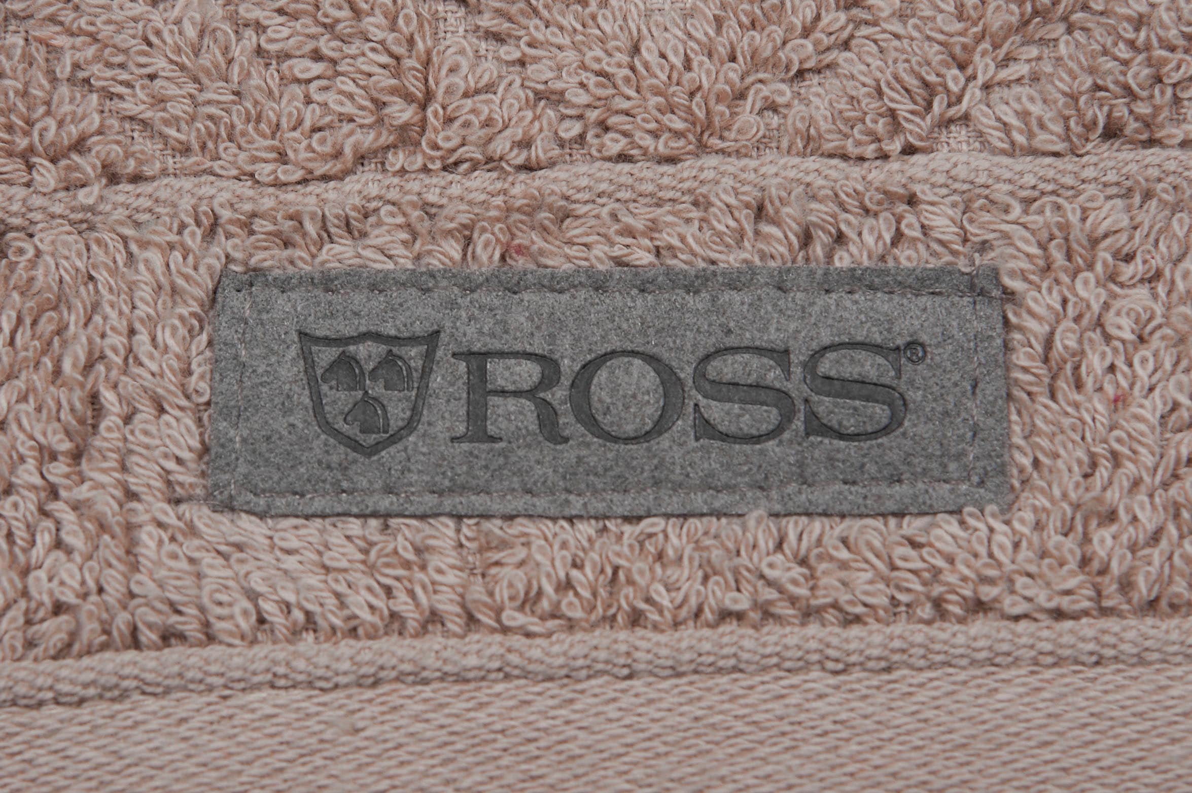 ROSS Gästehandtuch »Smart«, (6 St.), Uni-Rippe mit Velourslabel