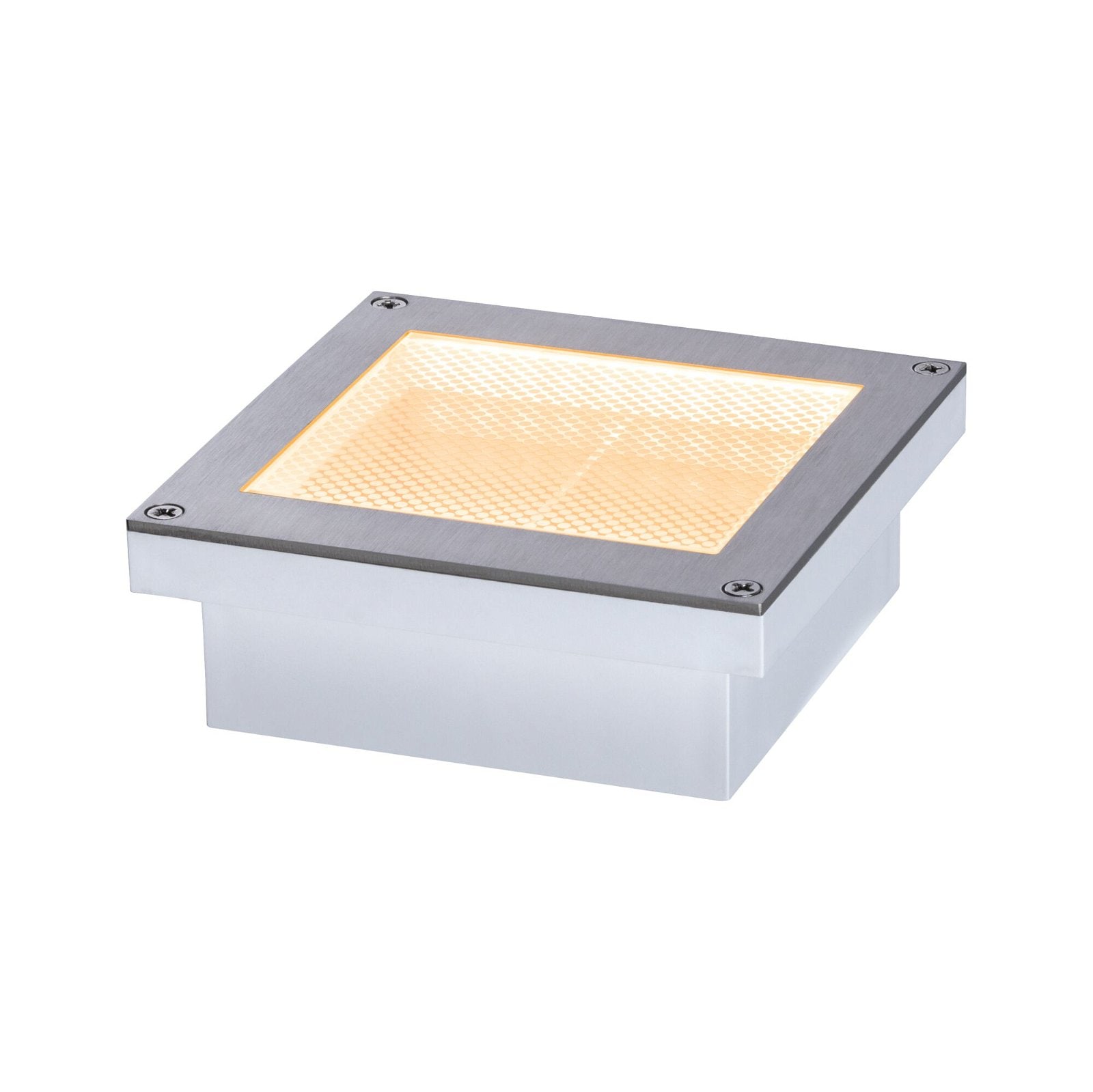 Paulmann LED Einbauleuchte »Brick IP67 eckig 100x100mm 1W 18lm 230V Edelstahl«, 1 flammig-flammig, Bodeneinbauleuchte Smart Home Zigbee 3.0, Insektenfreundlich