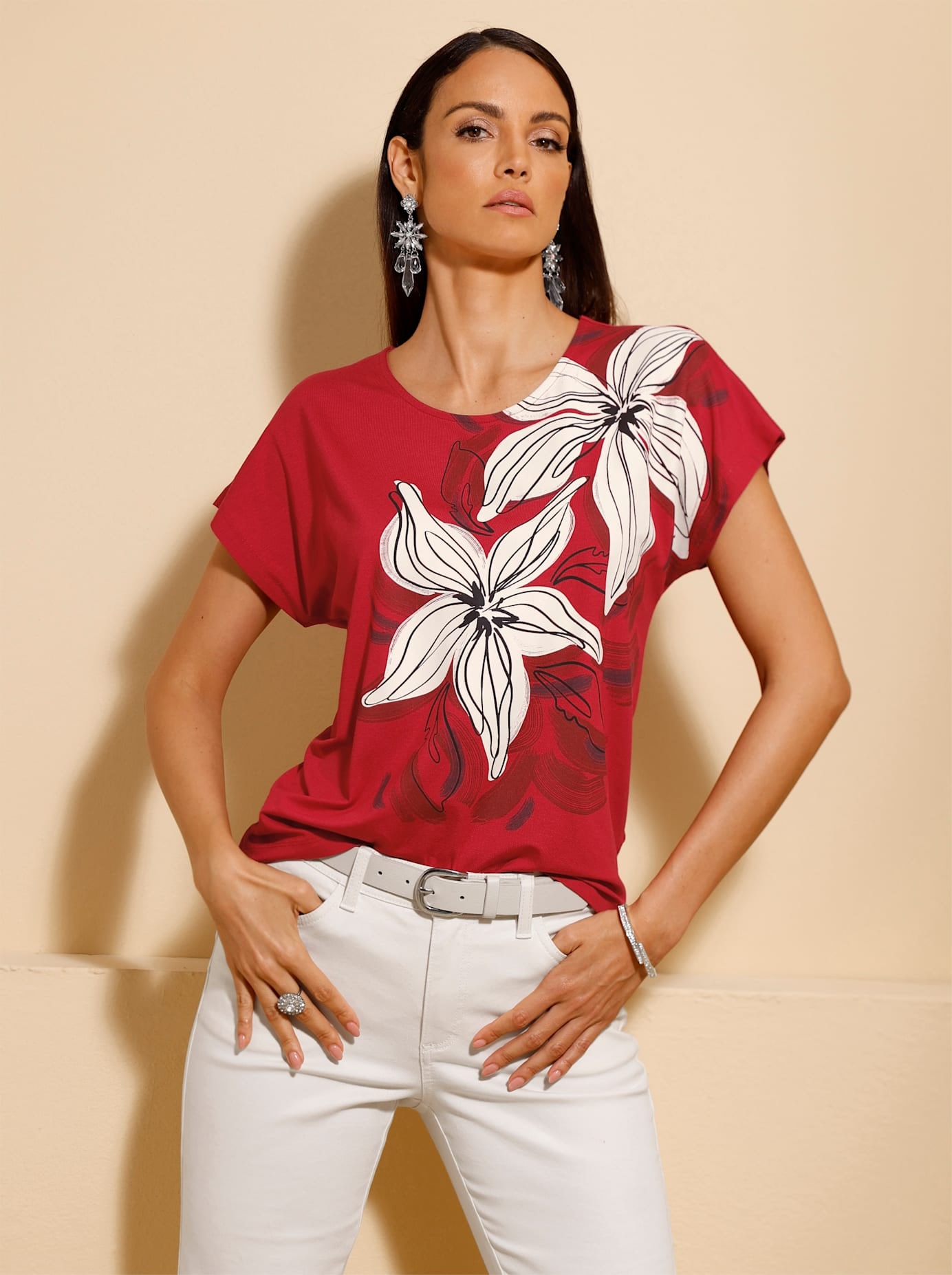 creation L Print-Shirt "Druck-Shirt" 1 tlg. günstig online kaufen