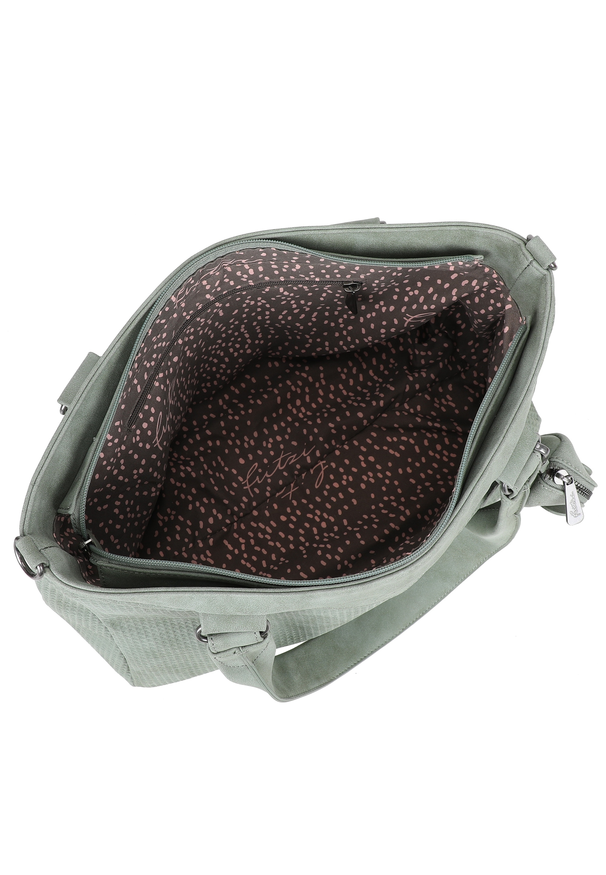 Fritzi aus Preußen Henkeltasche »Joly Waffly Black«, mit kleiner Retro-Pocket-Maus extra