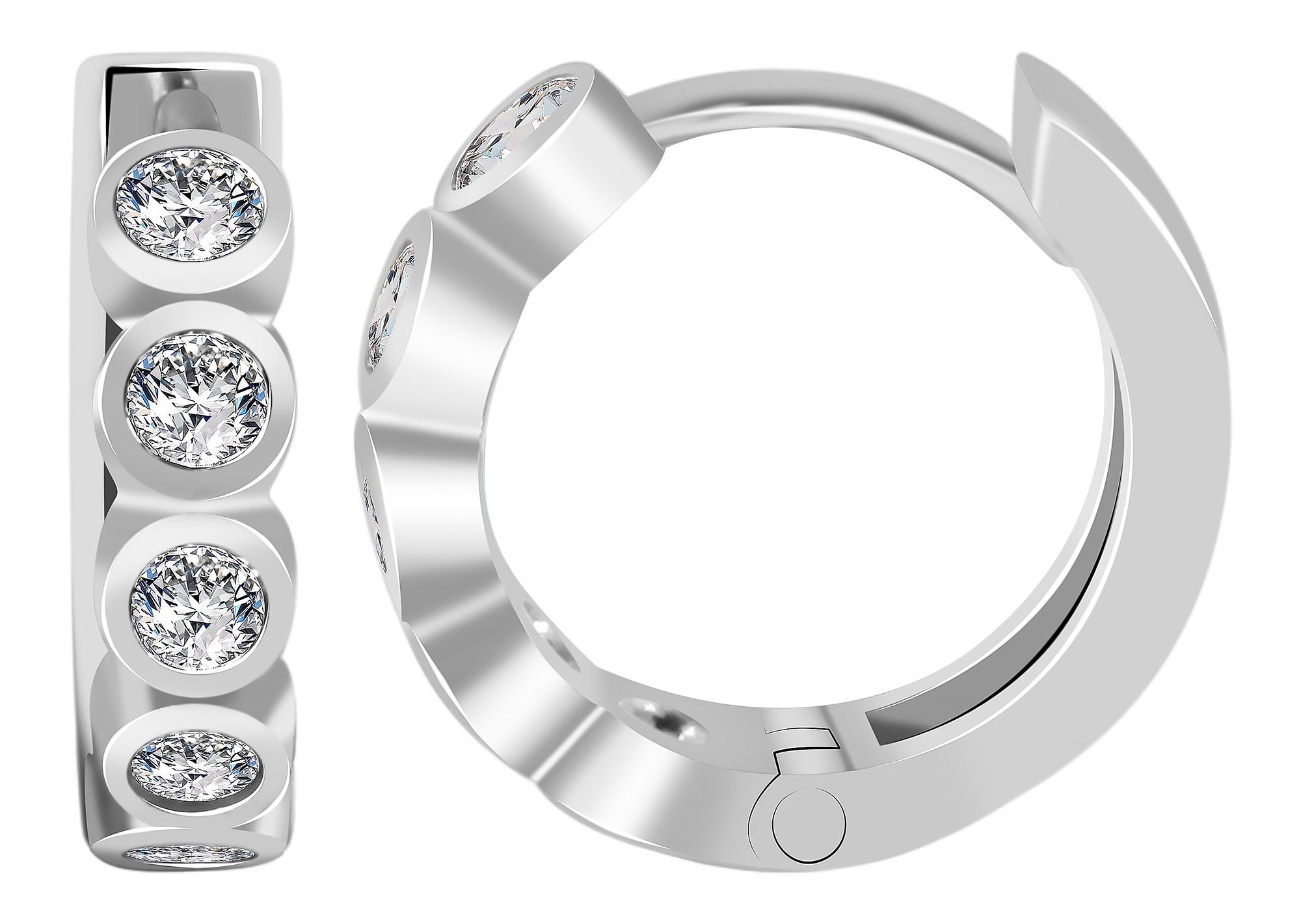 Adelia´s Klappcreolen "Damen Ohrringe – Klappcreole aus 925 Silber mit Zirk günstig online kaufen