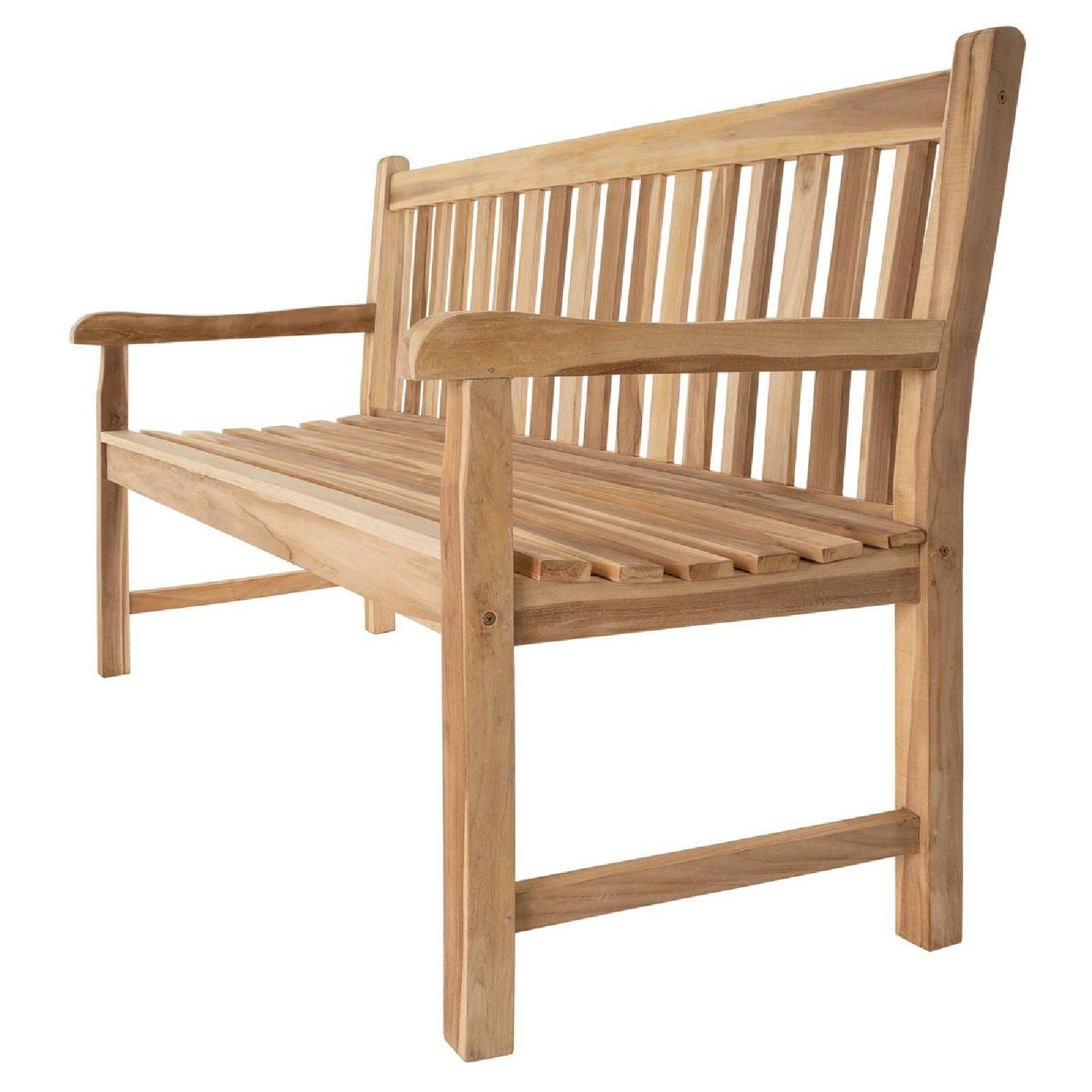 VCM Gartenstuhl »3er Sitzbank Gartenbank Landhausstil Teak Holz« () 1 Stk.