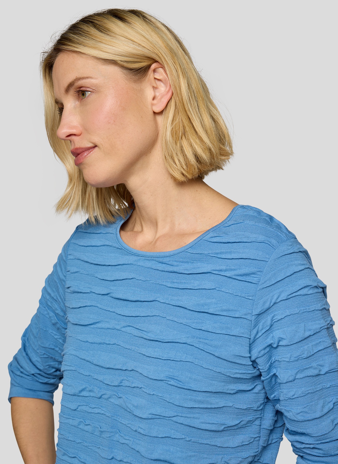 Rabe 3/4-Arm-Shirt, mit Struktur Muster