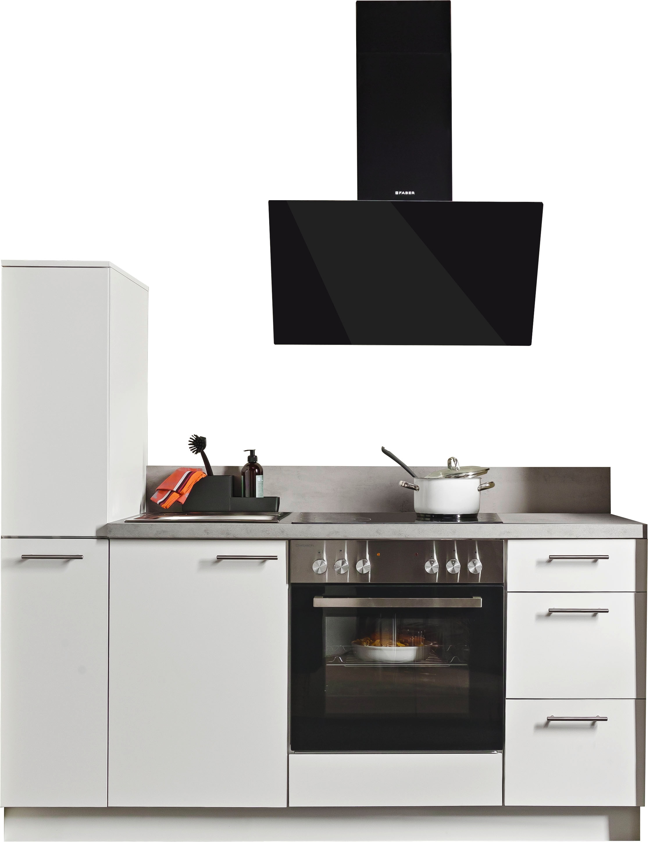 KOCHSTATION Küche "Scafa" vormontiert, wahlweise mit E-Geräten, Stellbreite günstig online kaufen