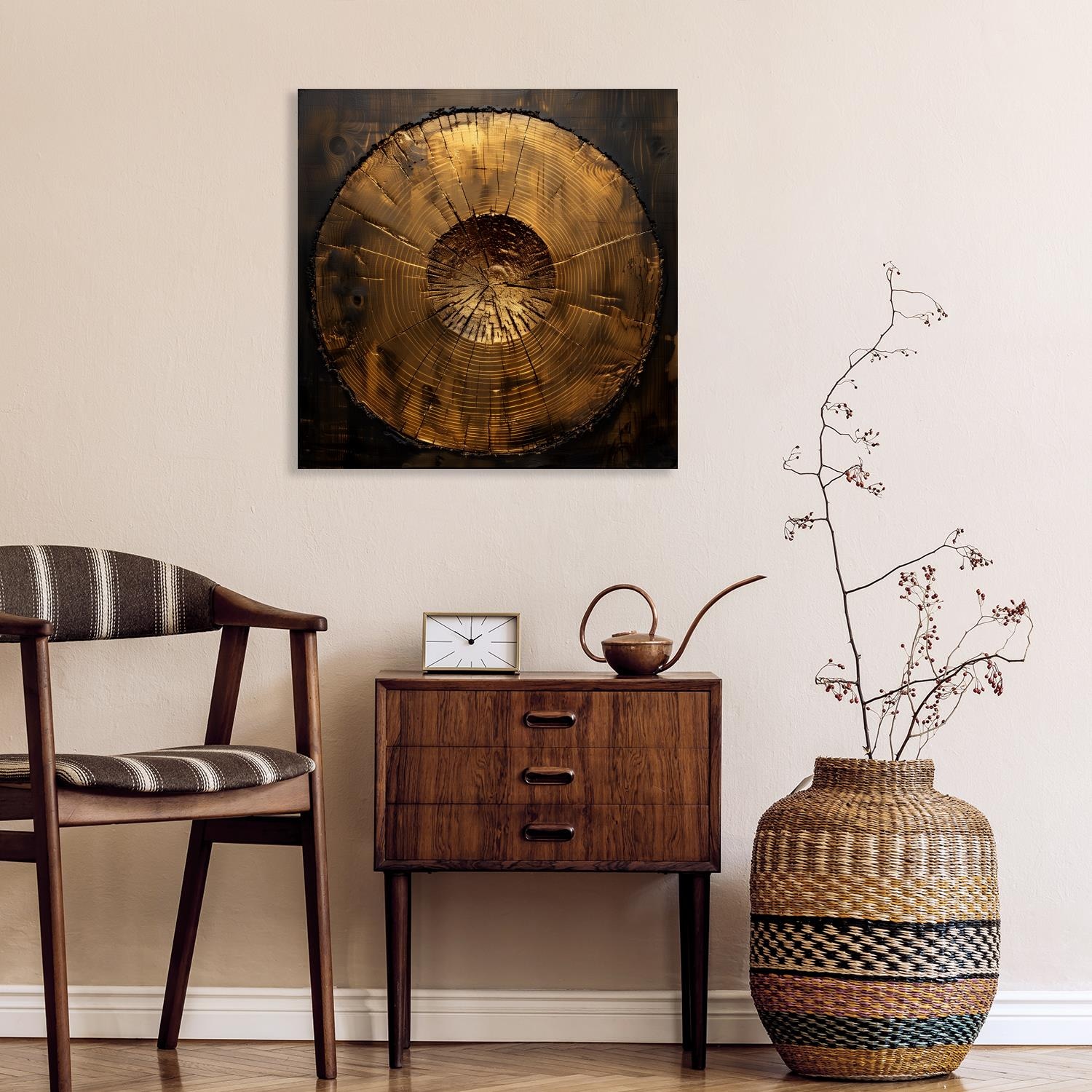 queence Acrylglasbild "Abstrakte Kunst in Gold" Abstrakt  Abstrakte  Formen günstig online kaufen